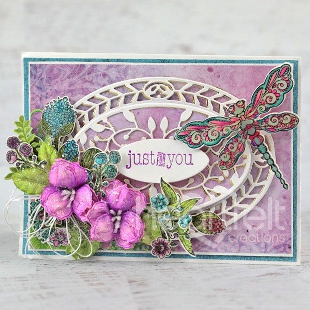 Dragonfly Florals Cling Stamp Set