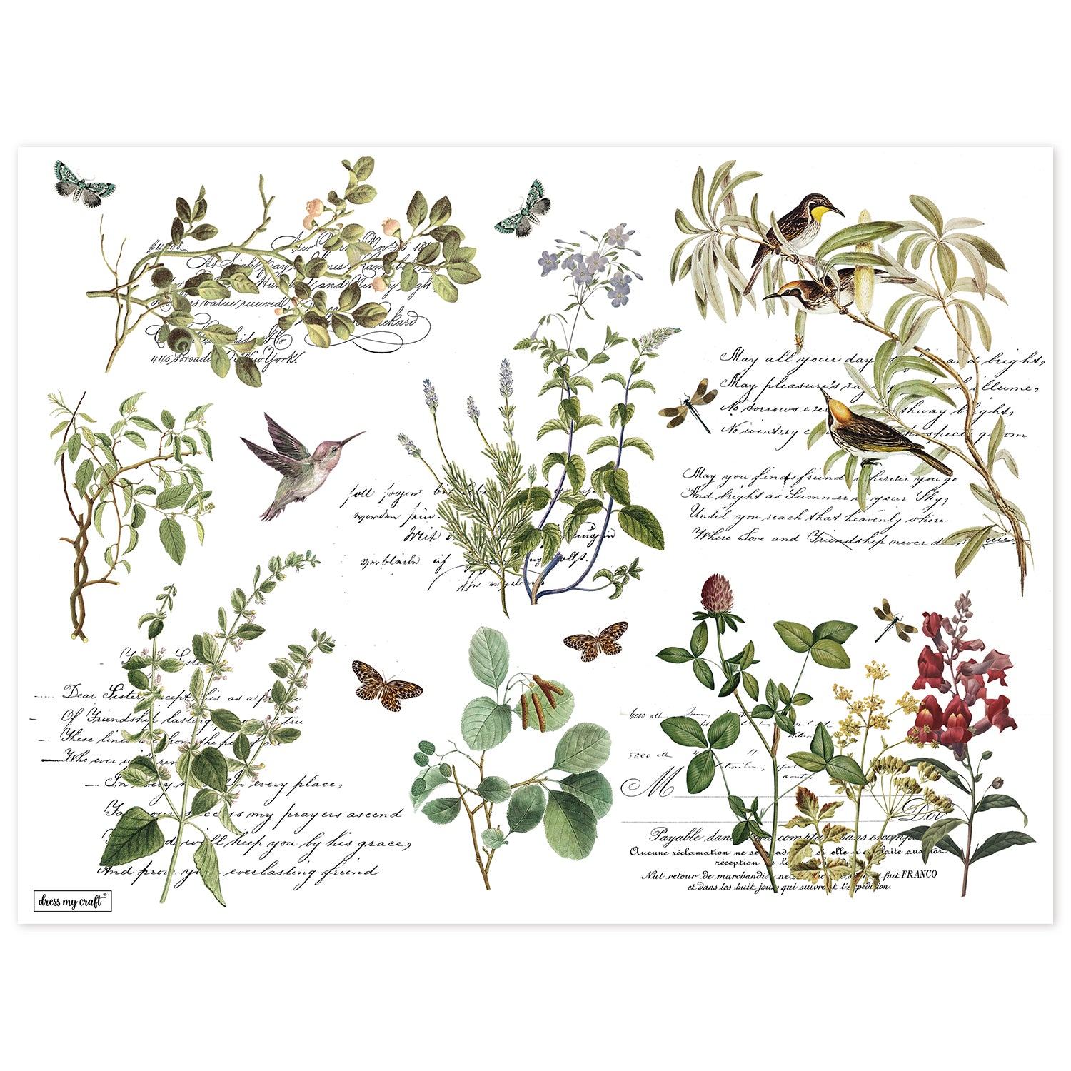 Rub-On Transfer Sheet -Set 1