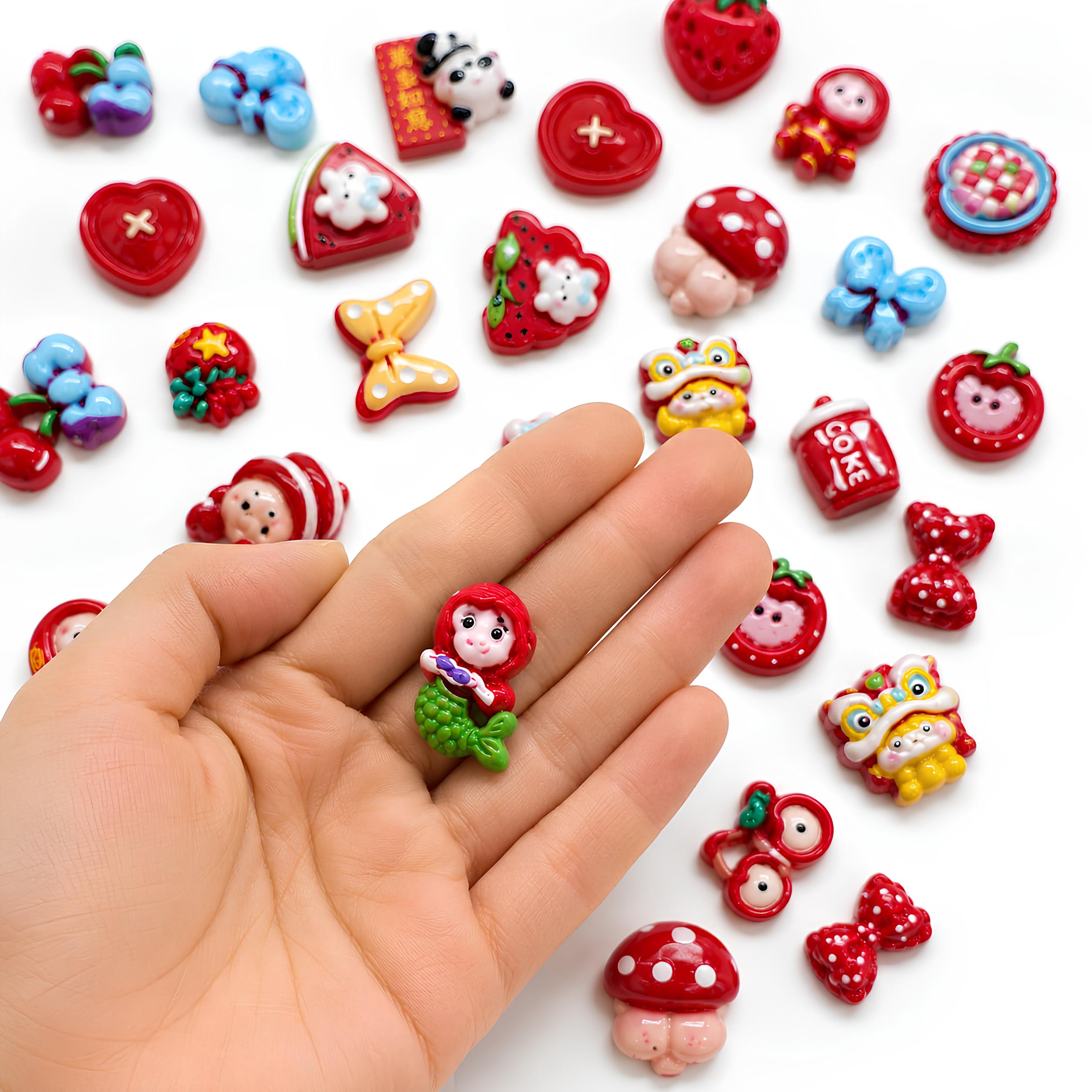 Red Family - Mix Flatback Cabochons Pack