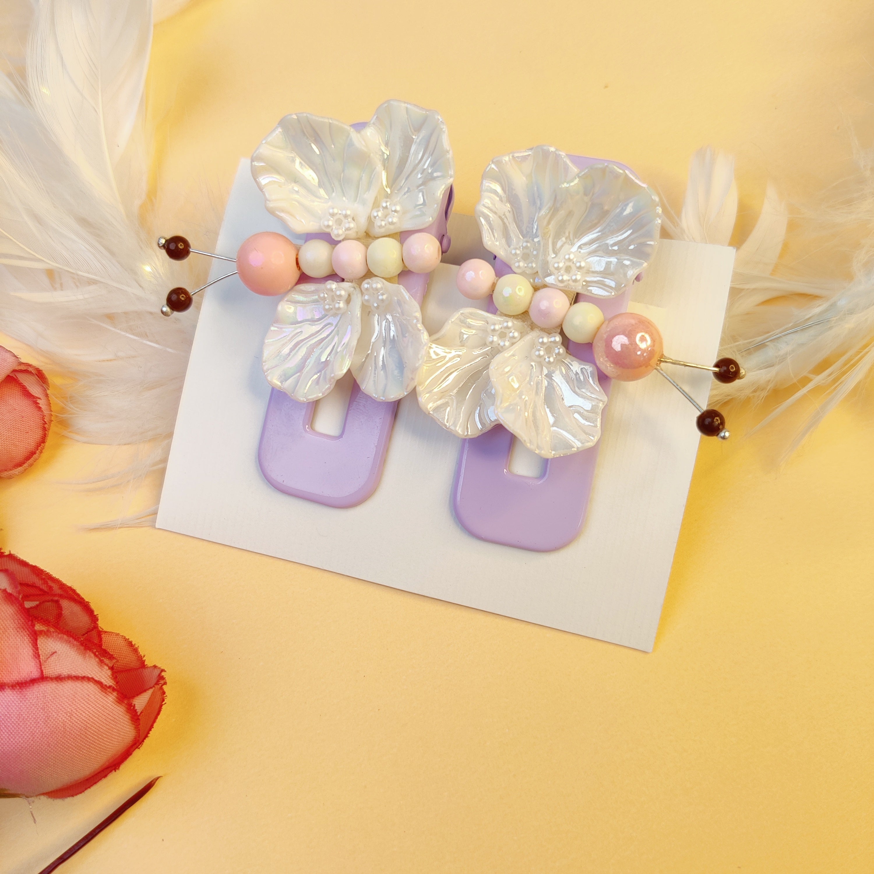 Pastel DIY Hair Clips - Mauve