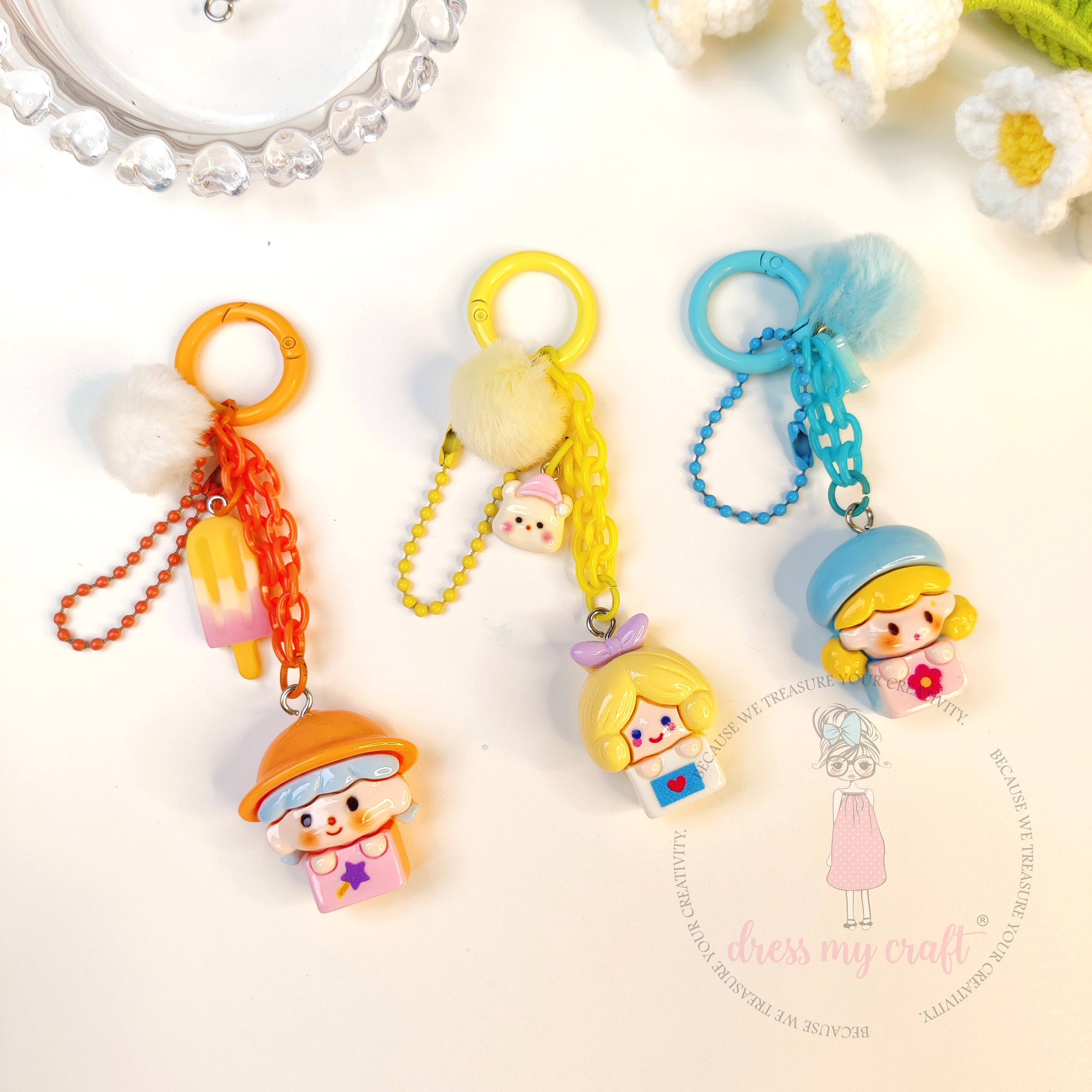 Mini Bean Dolls Flatback Cabochons