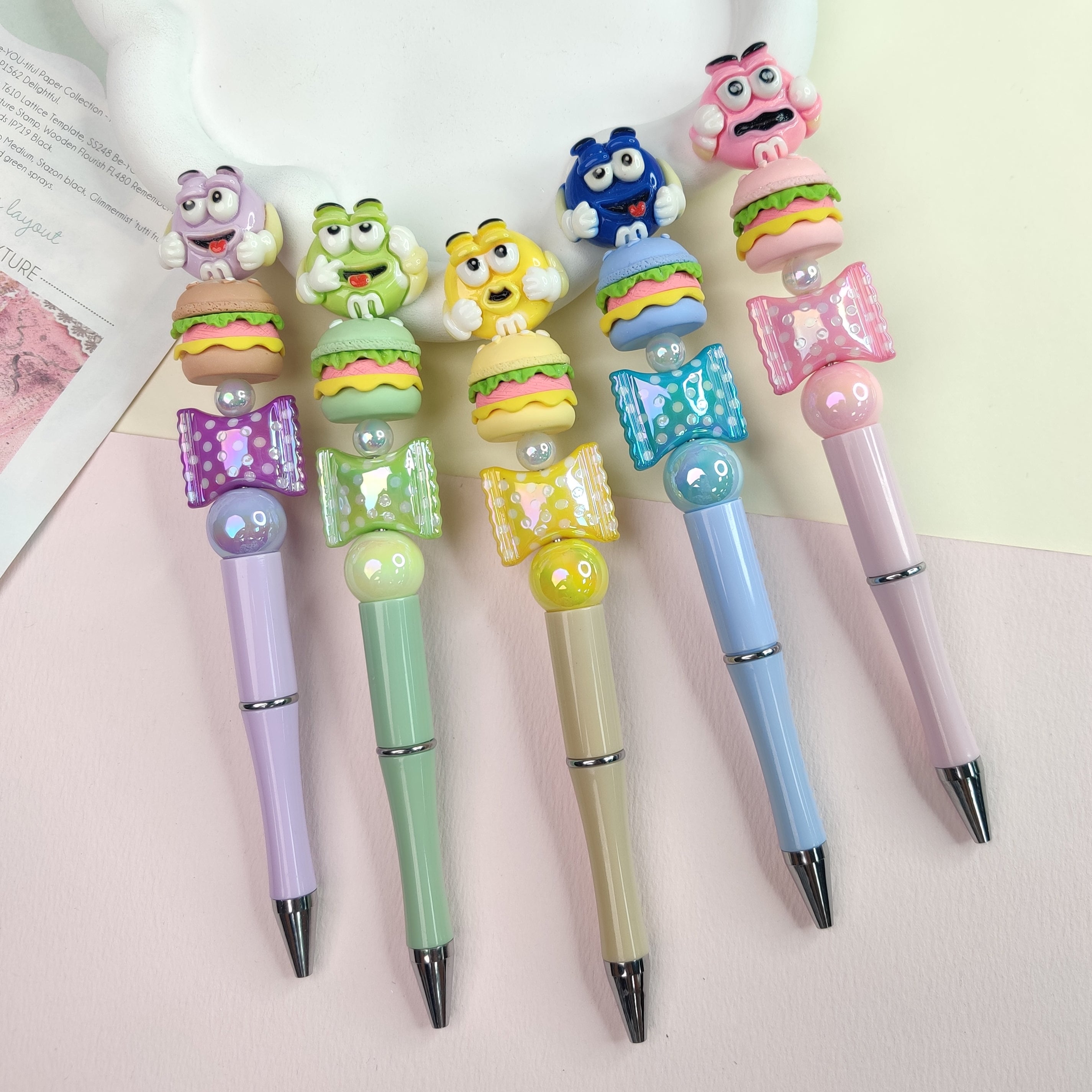 Cute Candy Beans Flatback Cabochons
