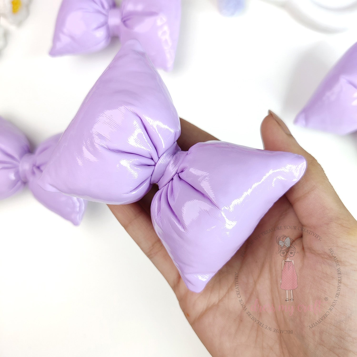 Puffy Bows - Pastel Mauve