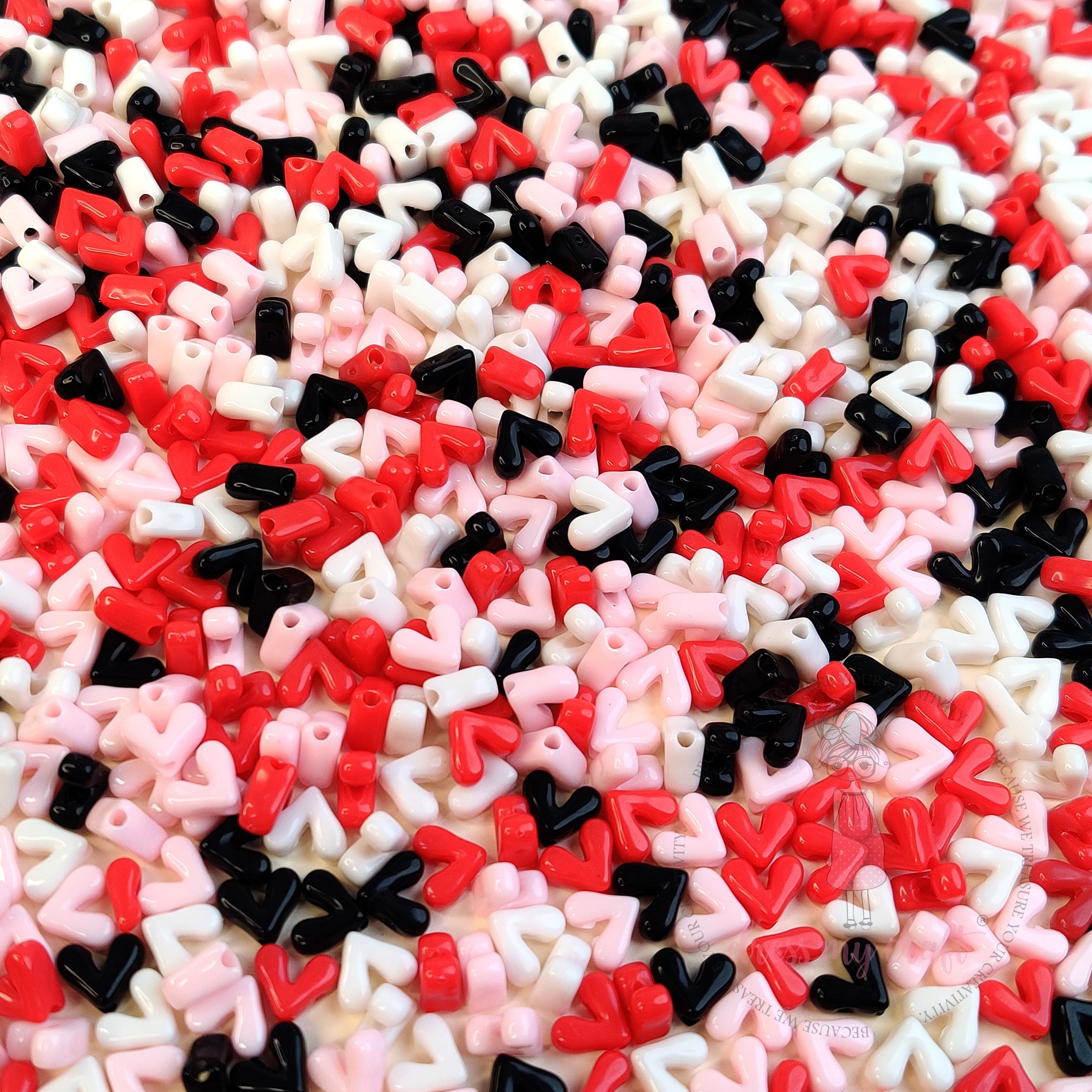 Mixed Heart Beads