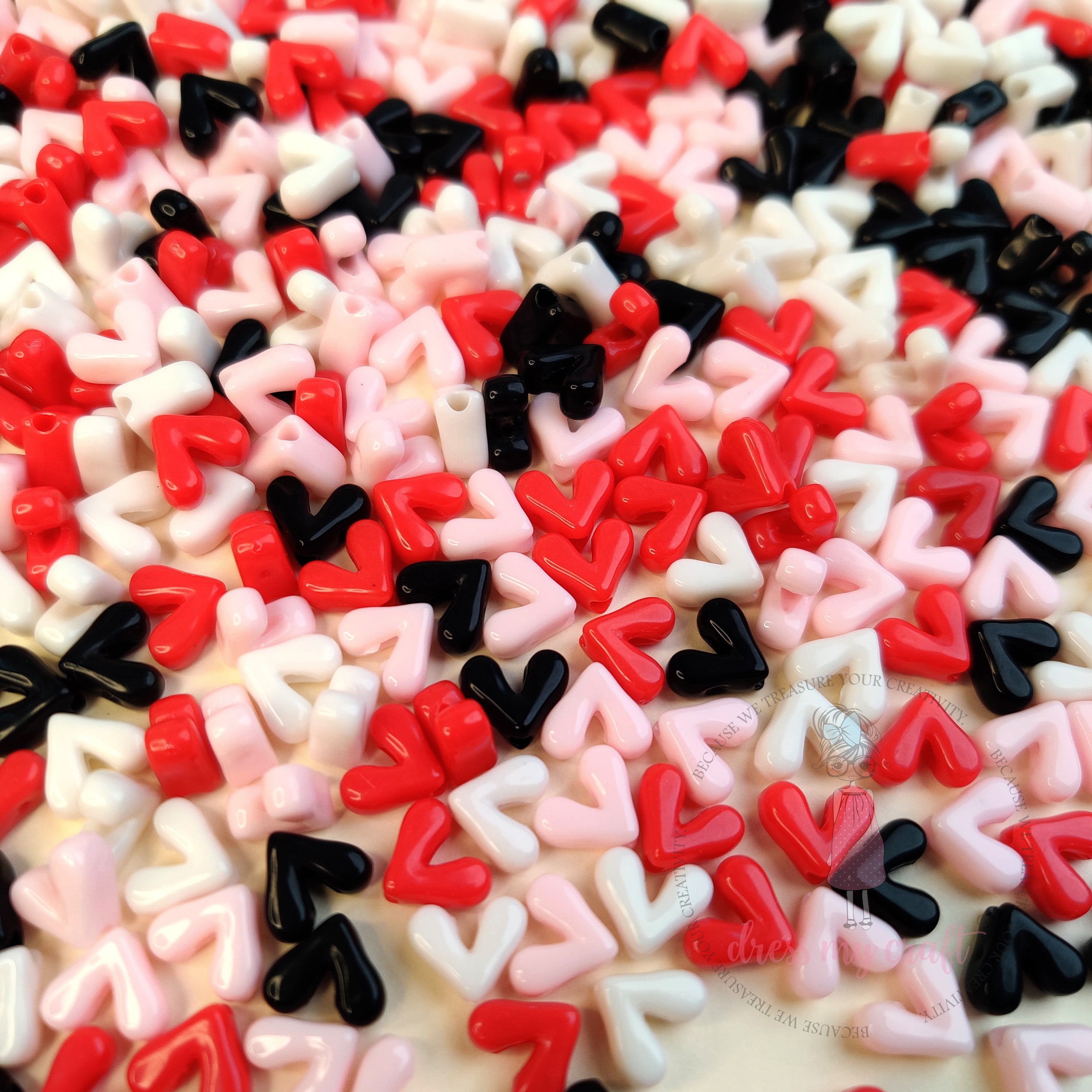Mixed Heart Beads