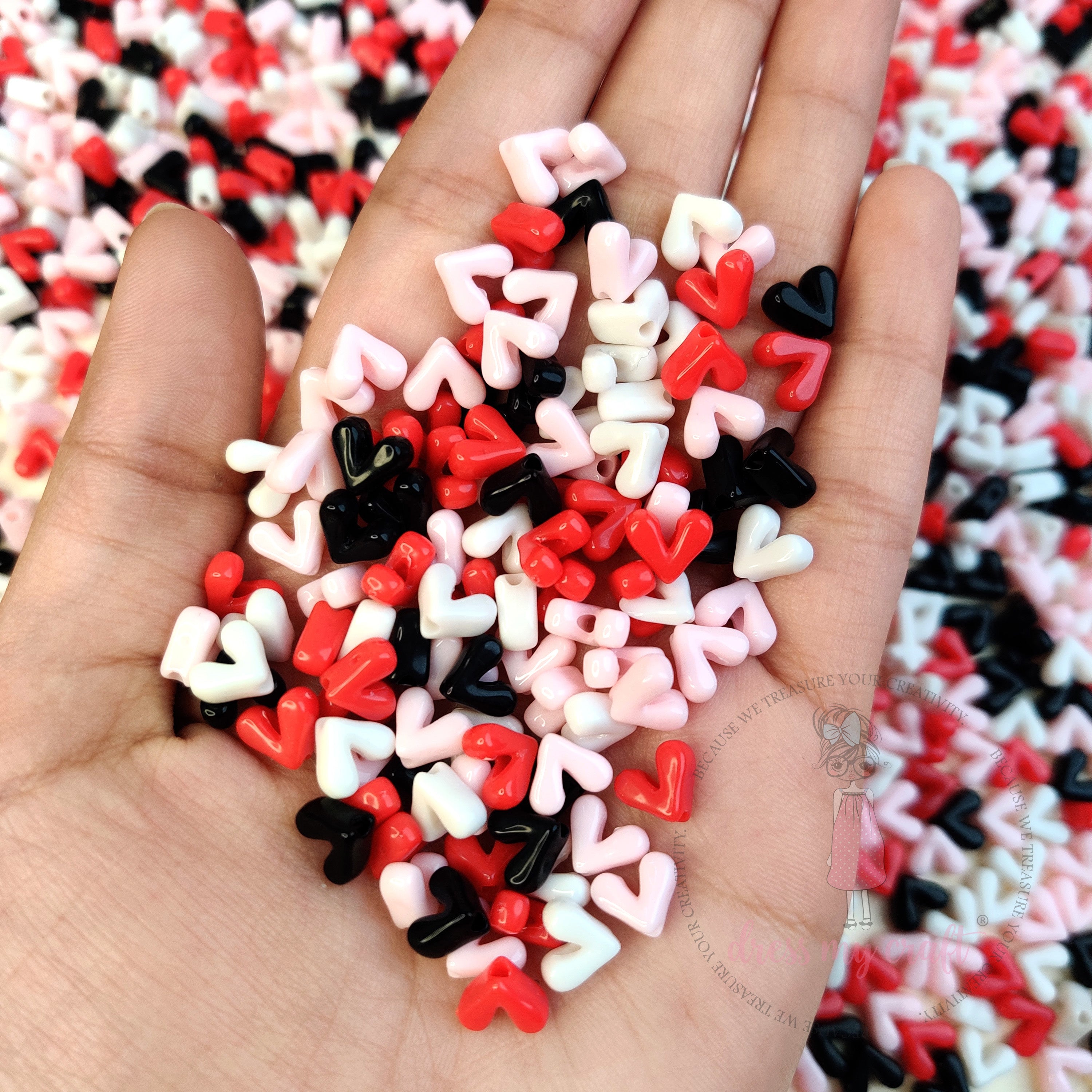 Mixed Heart Beads