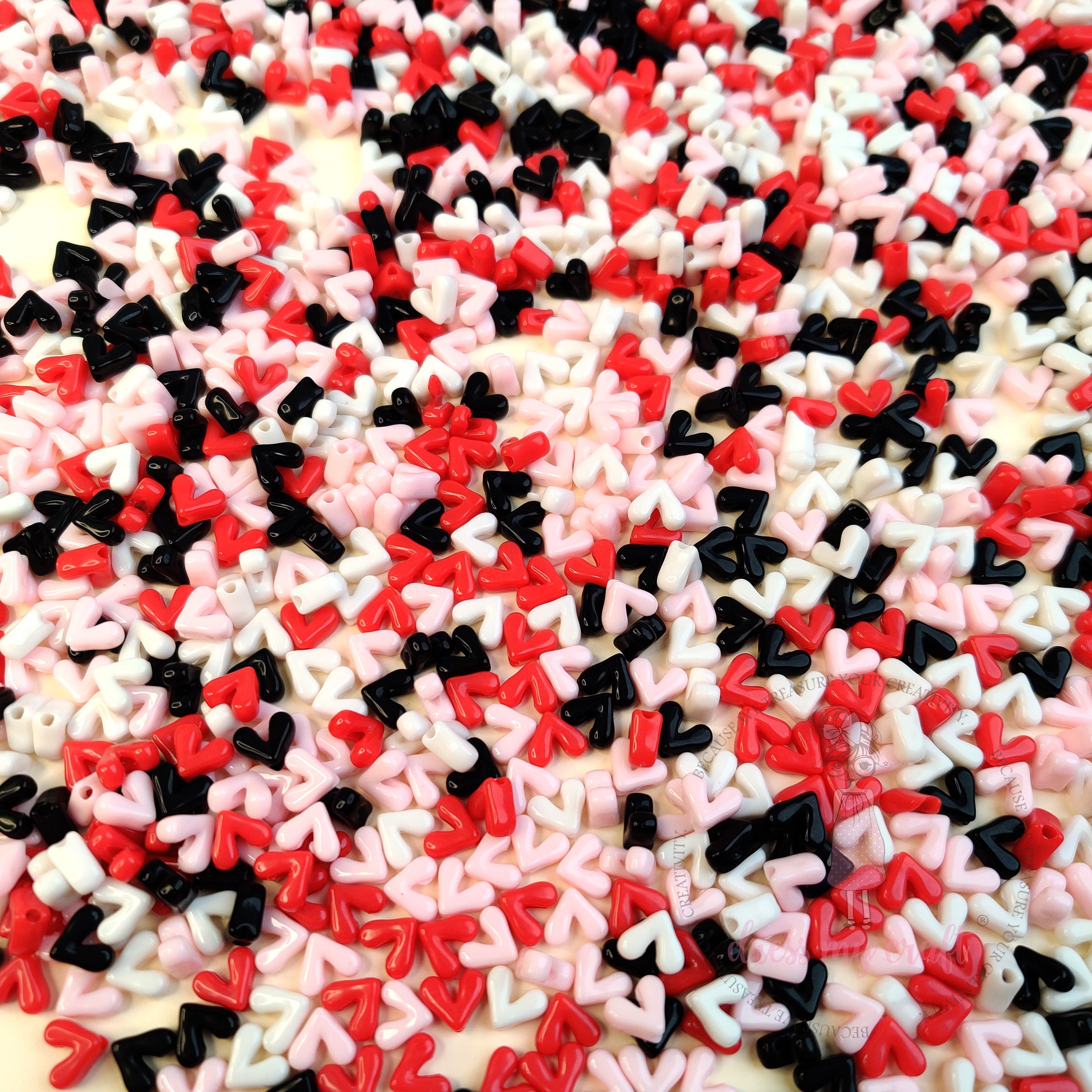 Mixed Heart Beads
