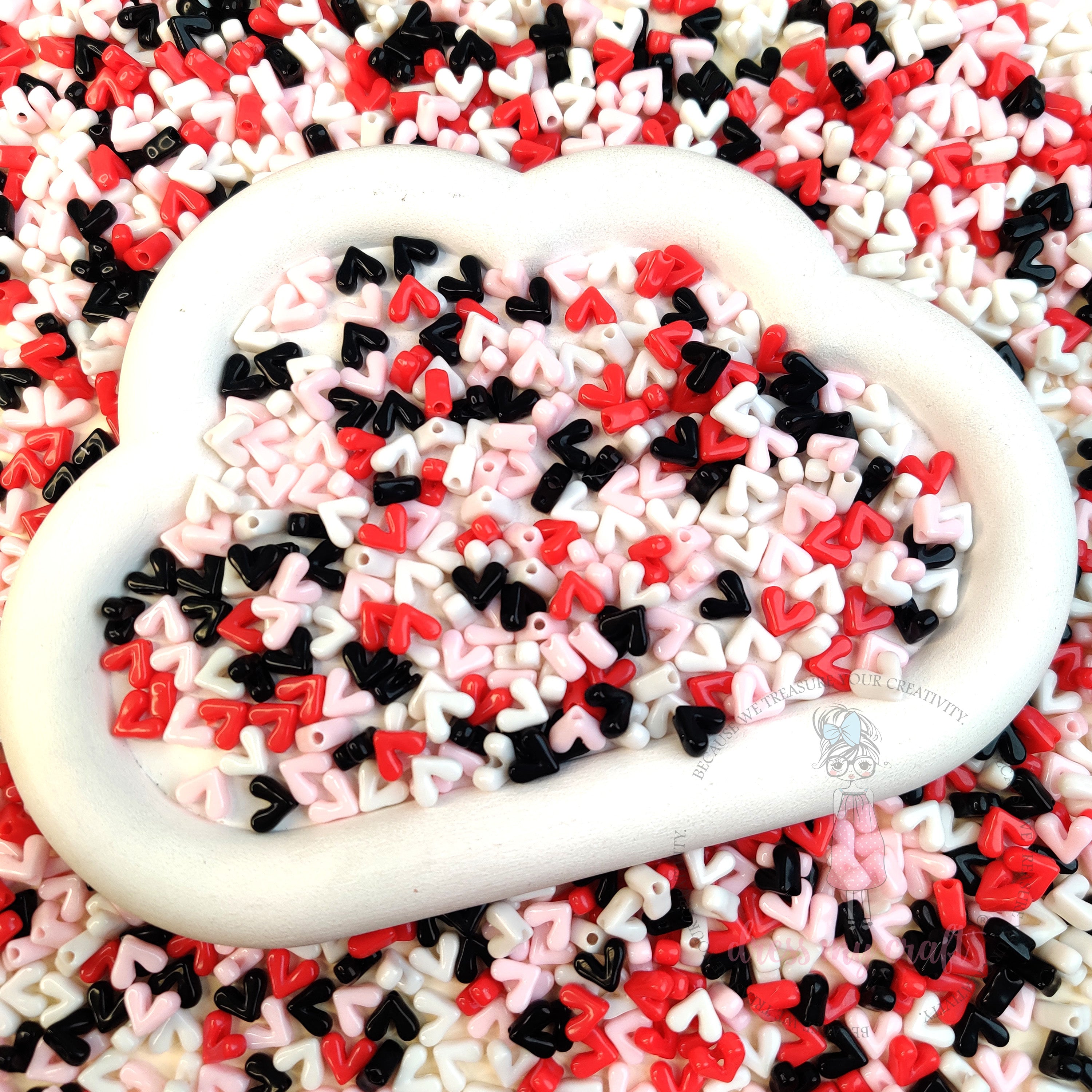 Mixed Heart Beads