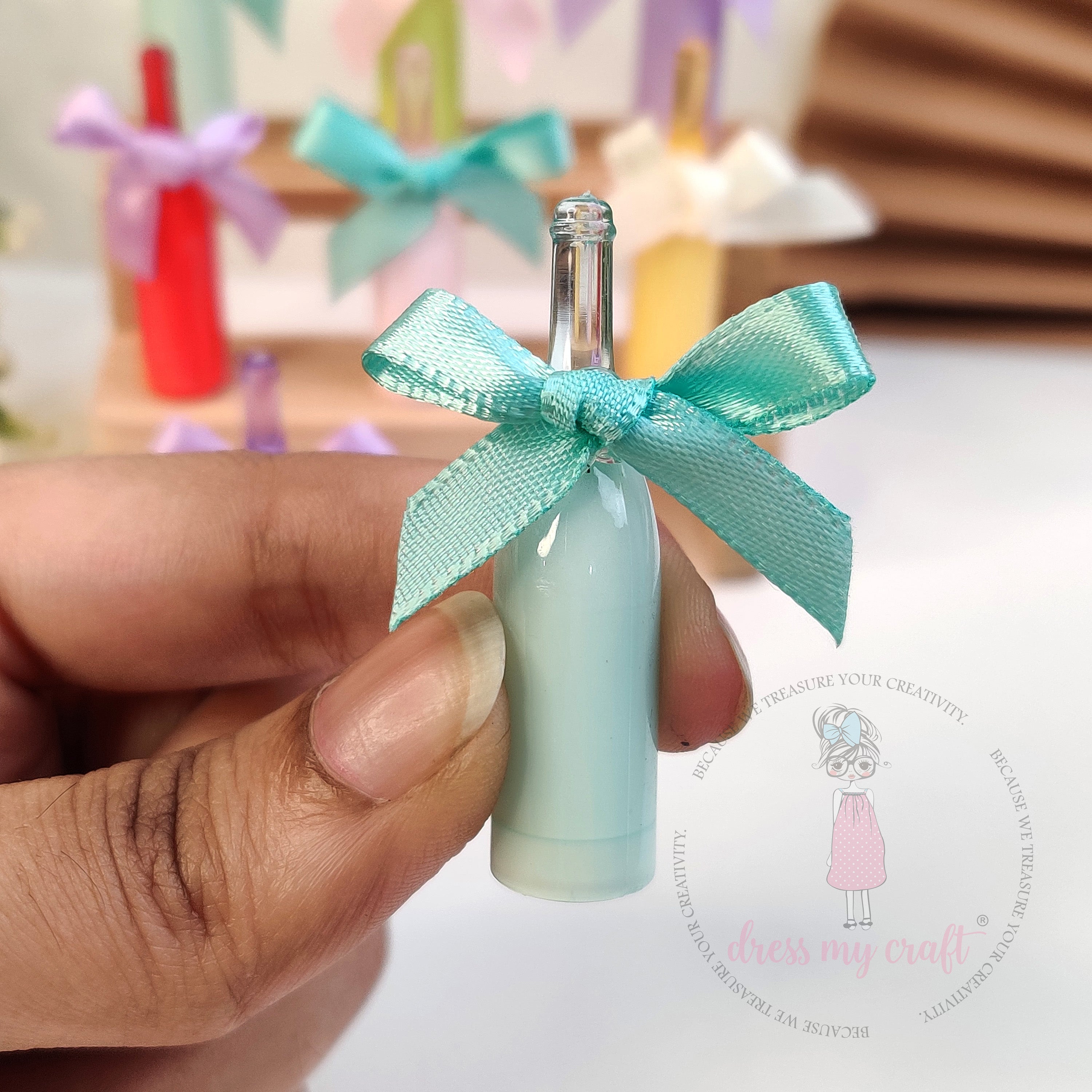 Miniature Bow Champagne Bottles