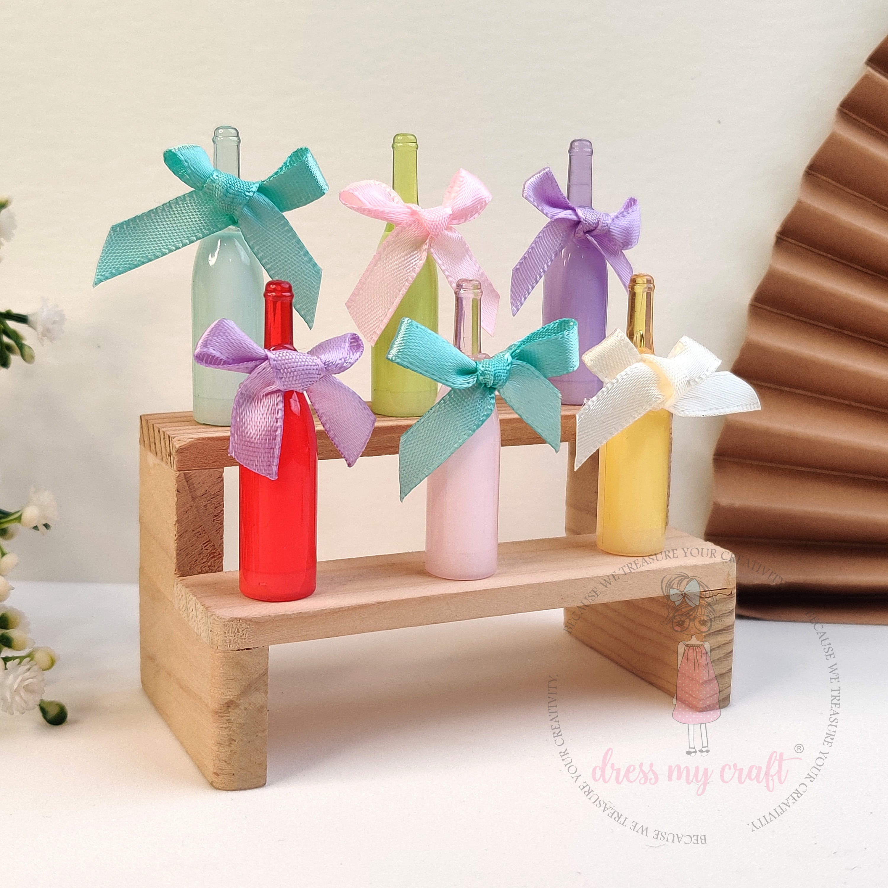 Miniature Bow Champagne Bottles