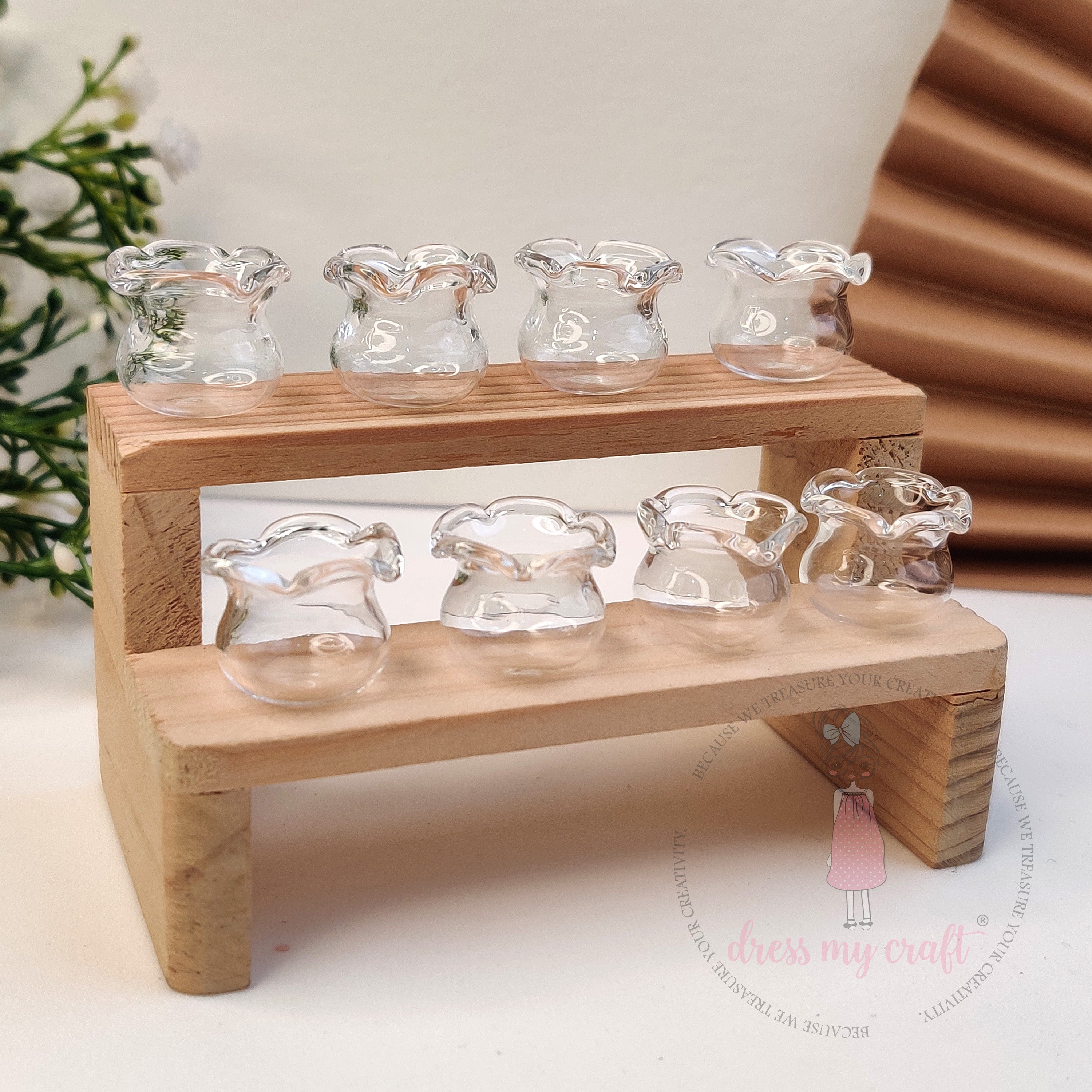Mini flower vase - wavy round