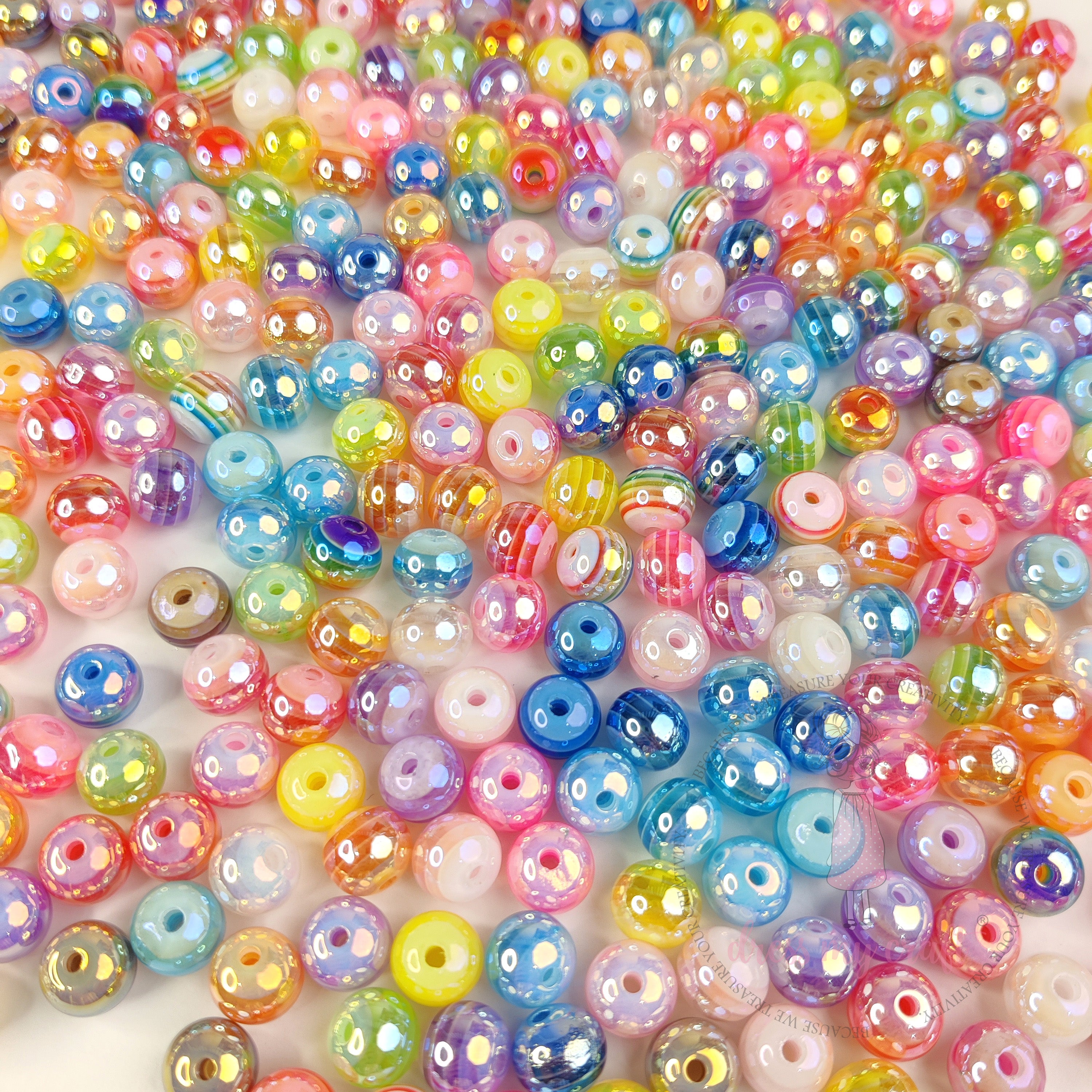 Holographic Rainbow Shine Beads
