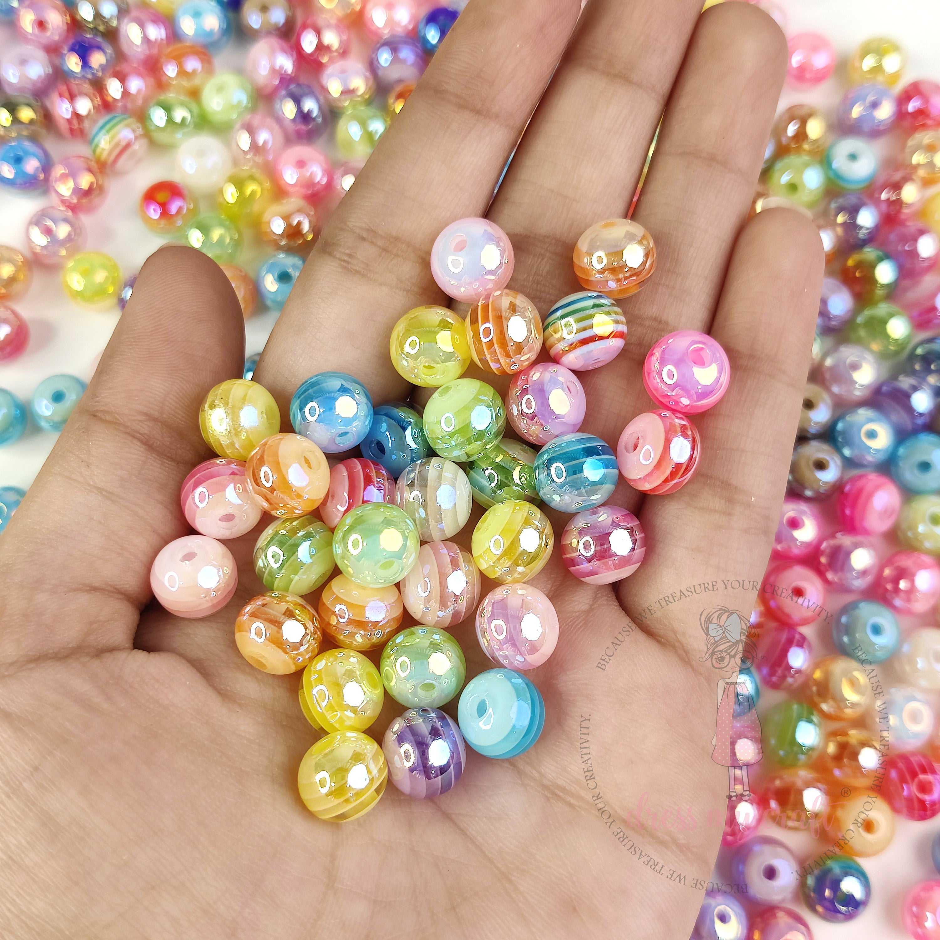Holographic Rainbow Shine Beads