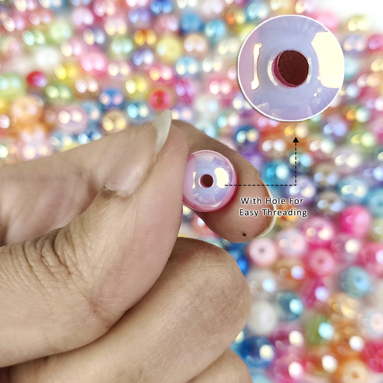 Holographic Rainbow Shine Beads
