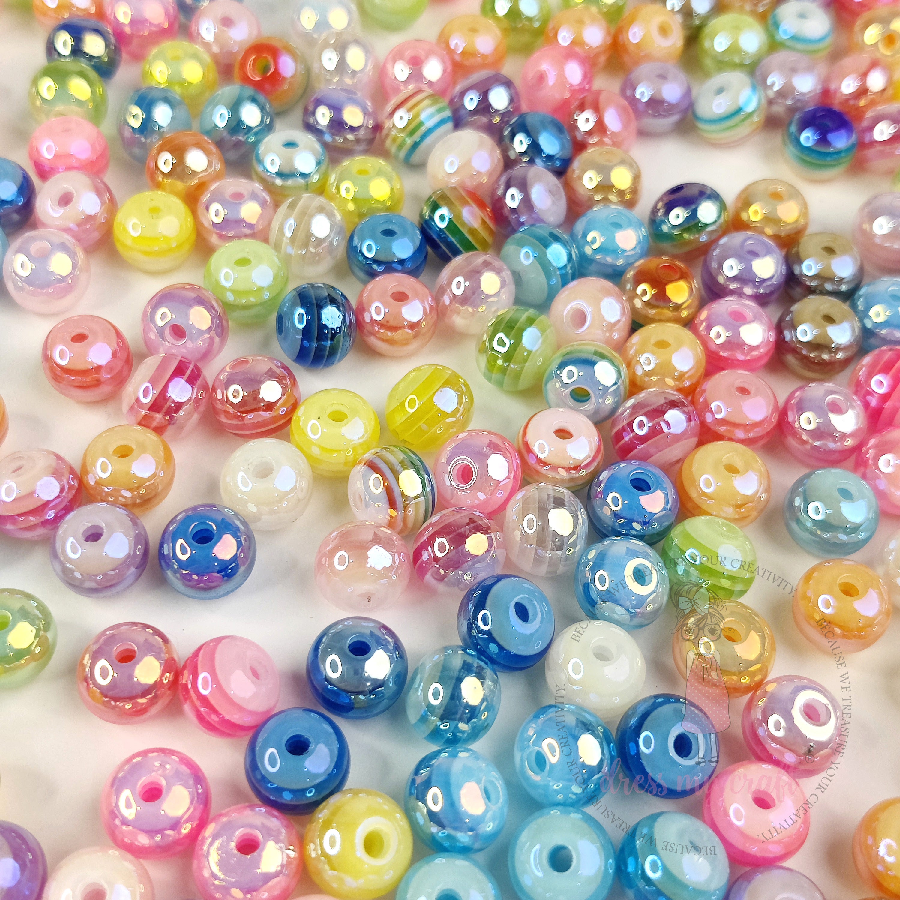 Holographic Rainbow Shine Beads