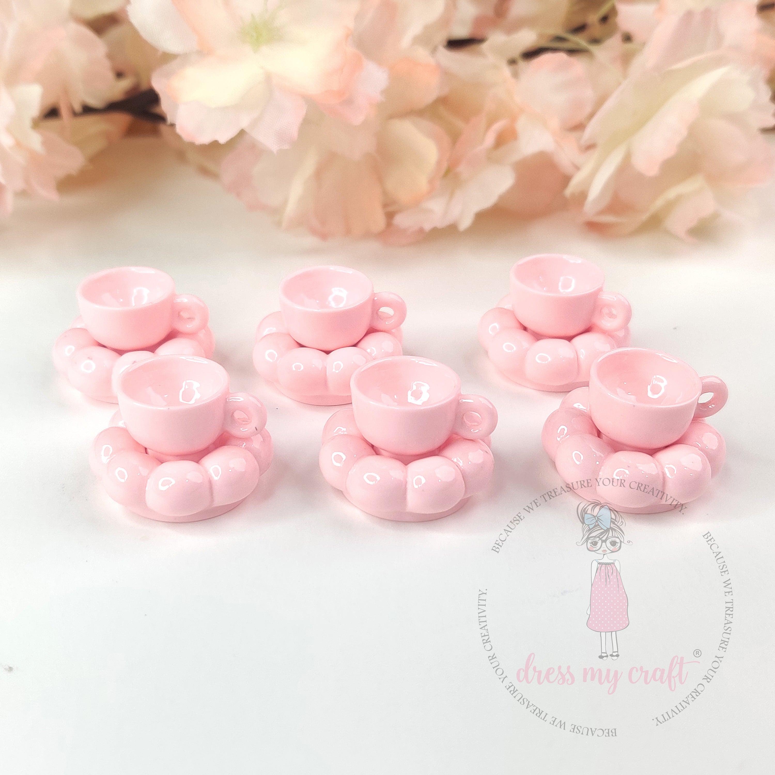Miniature Pinteresty Cup & Saucer – Blossom Pink