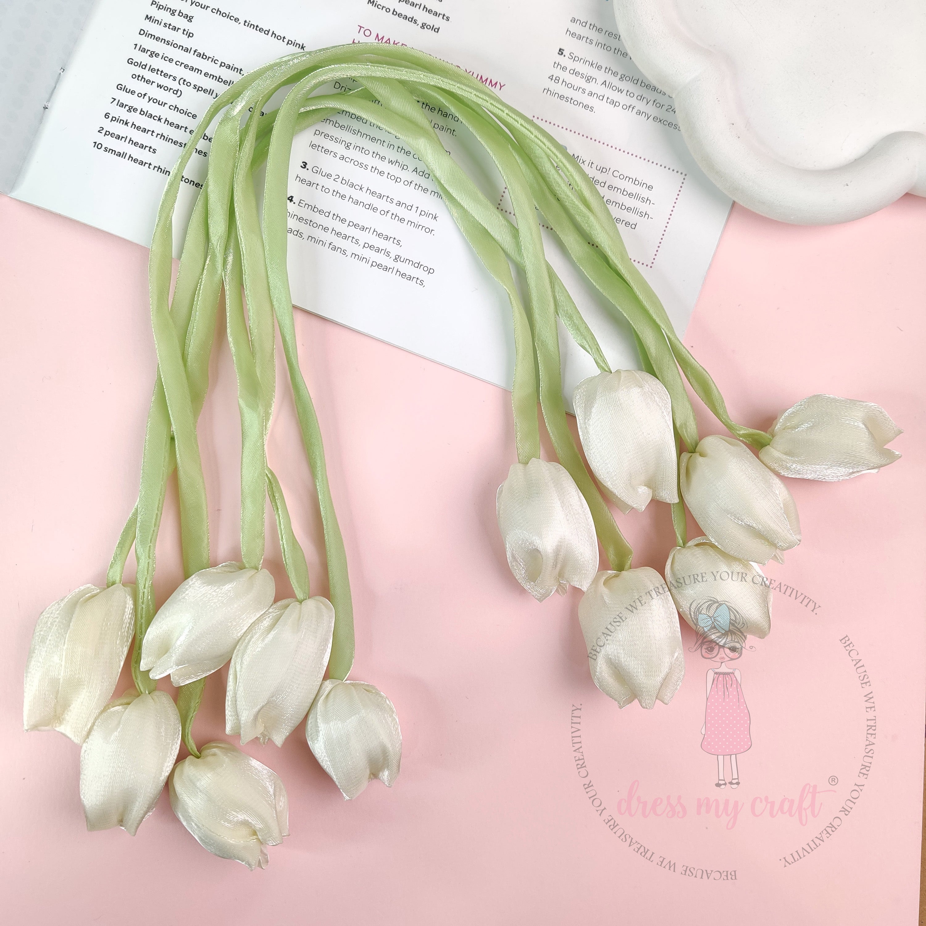 Creamy White Tulip Stems