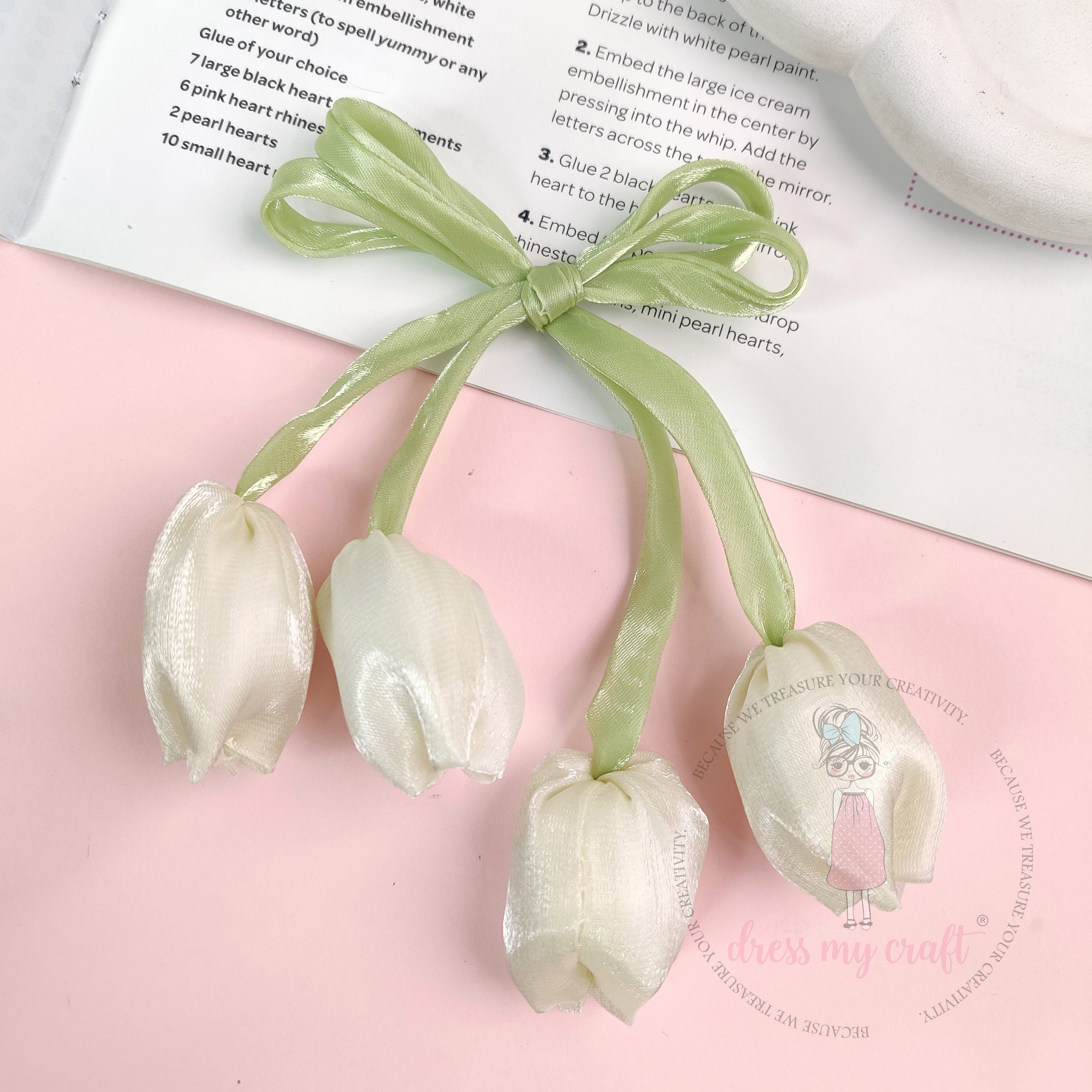Creamy White Tulip Stems