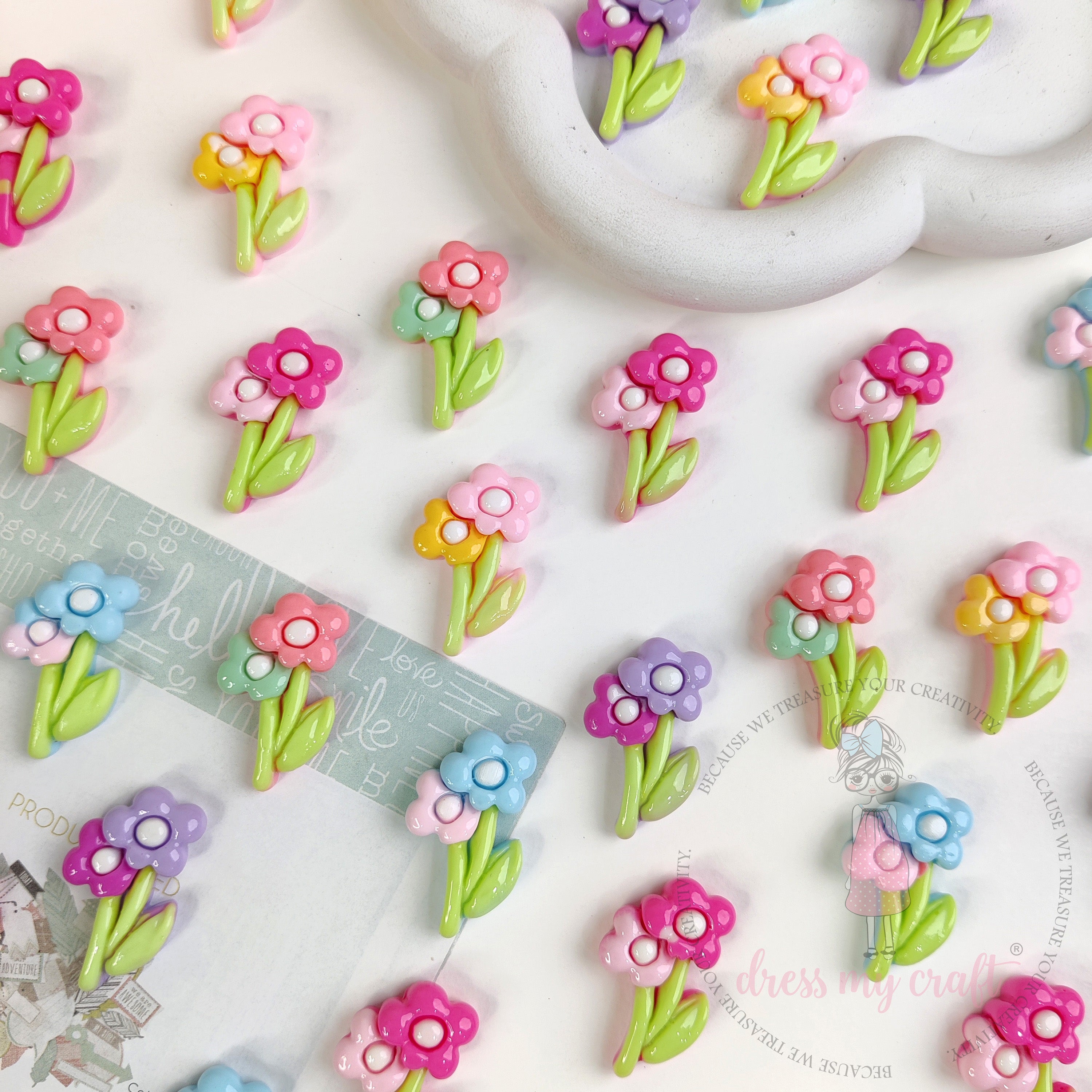 Flower Pop Cabochons