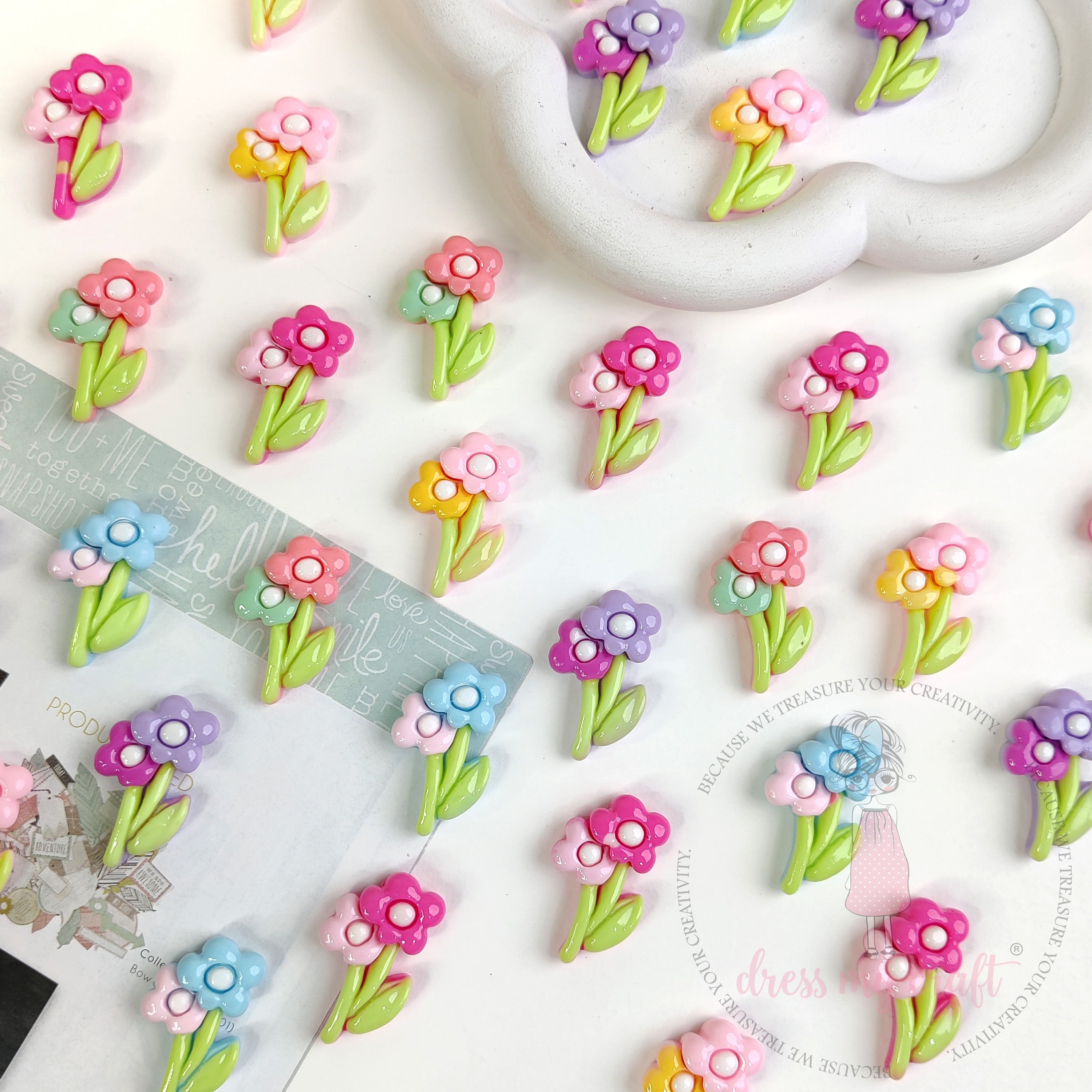 Flower Pop Cabochons