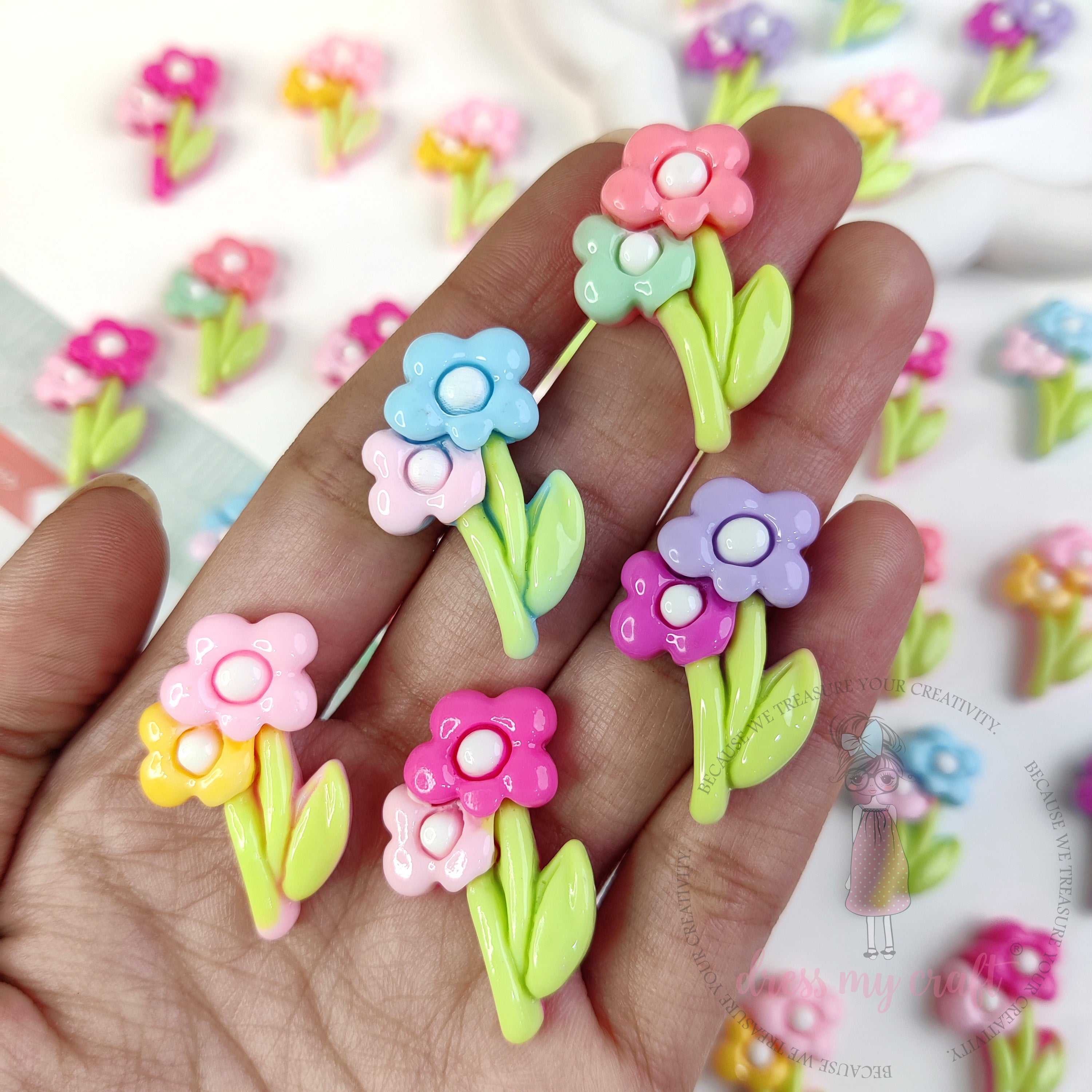 Flower Pop Cabochons