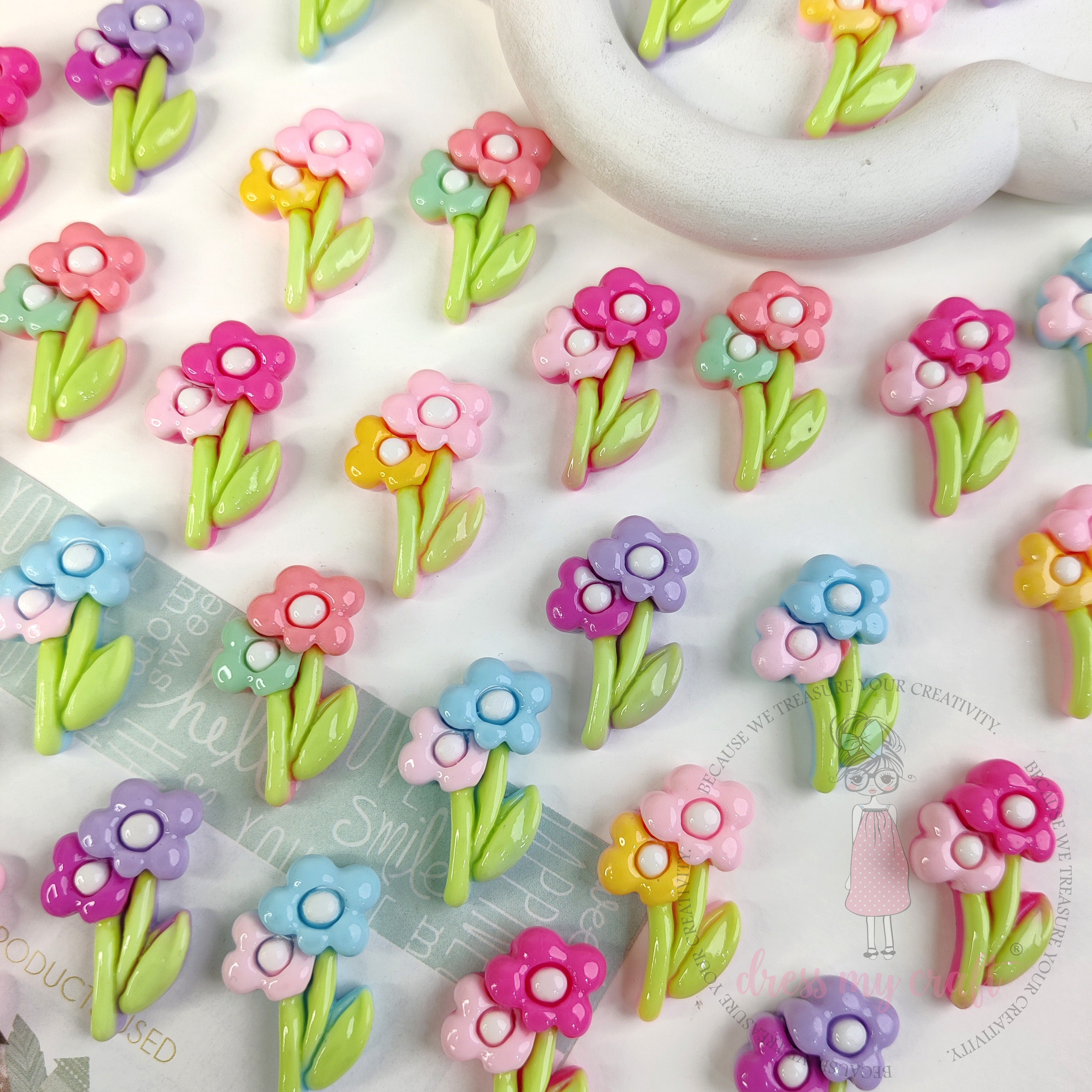 Flower Pop Cabochons