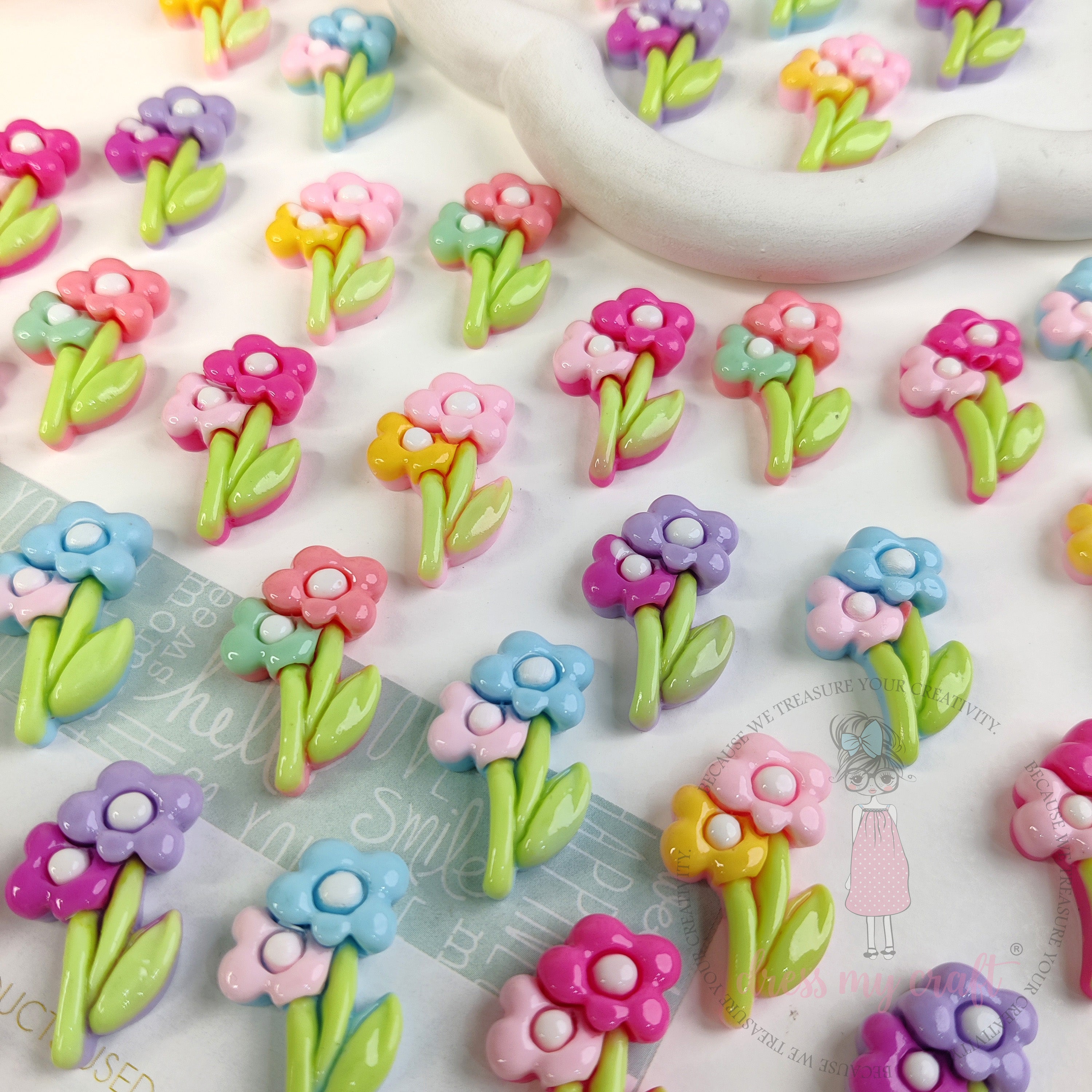 Flower Pop Cabochons