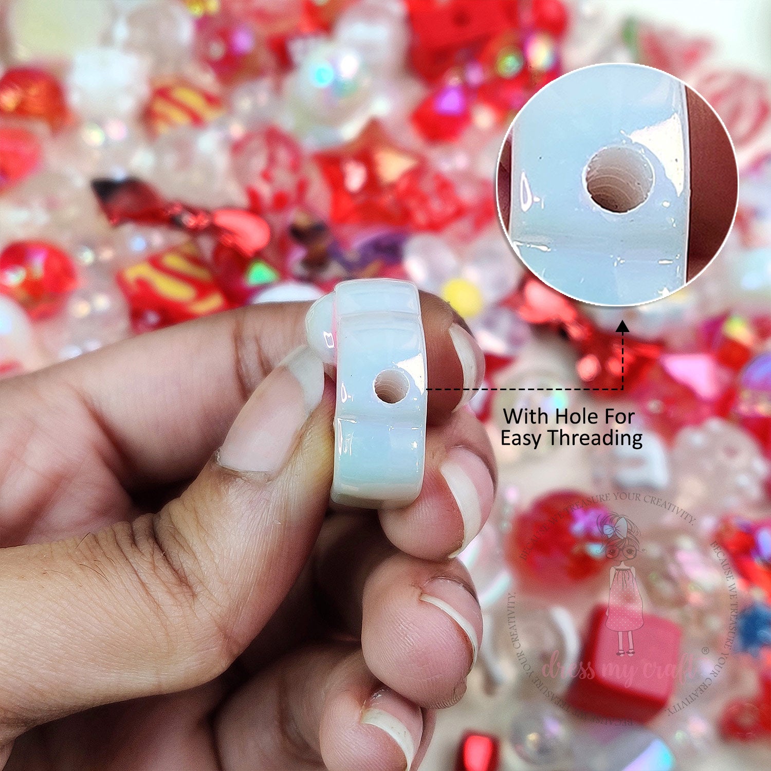 Premium Acrylic Beads -Red Family