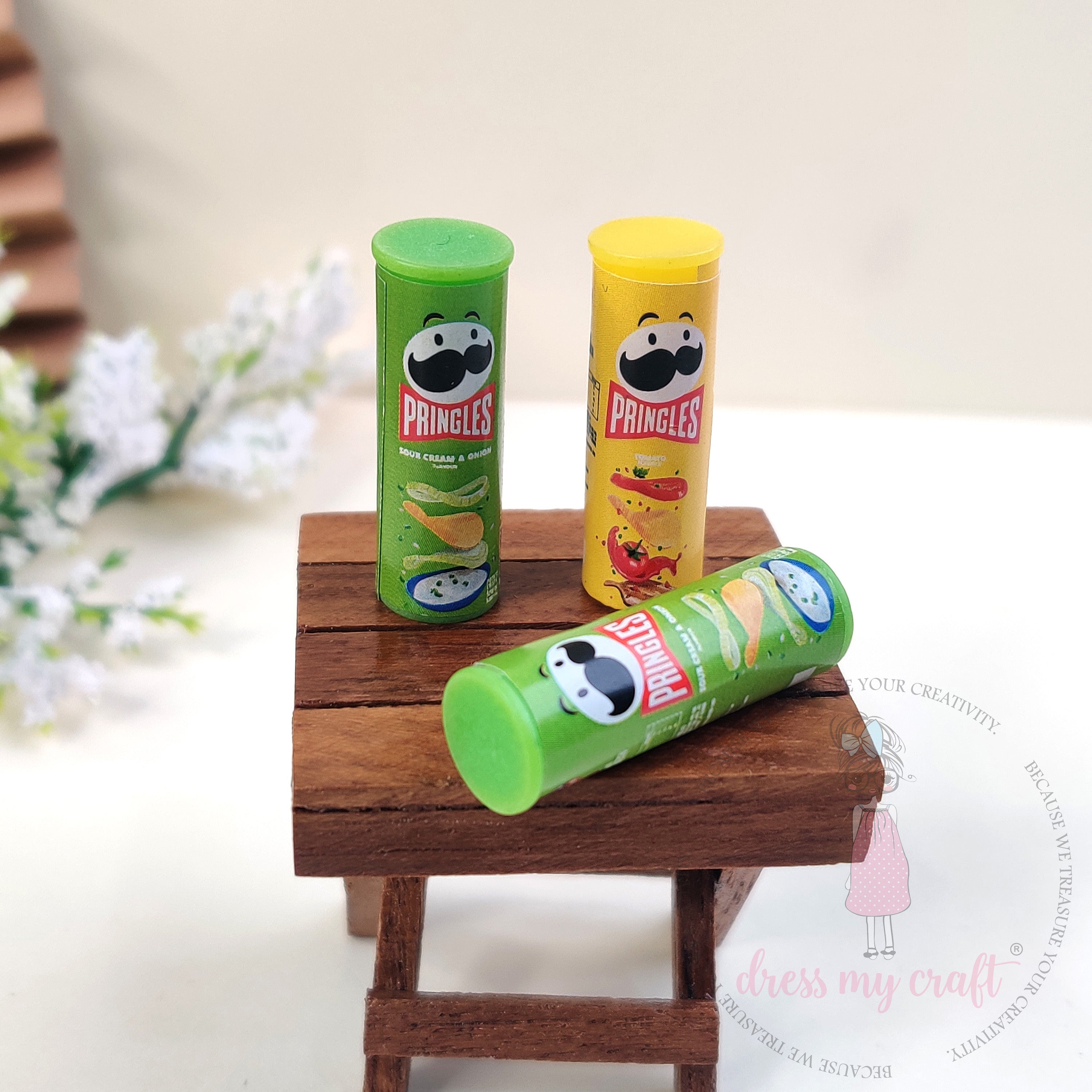 Miniature Pringles Box -Yellow & Green