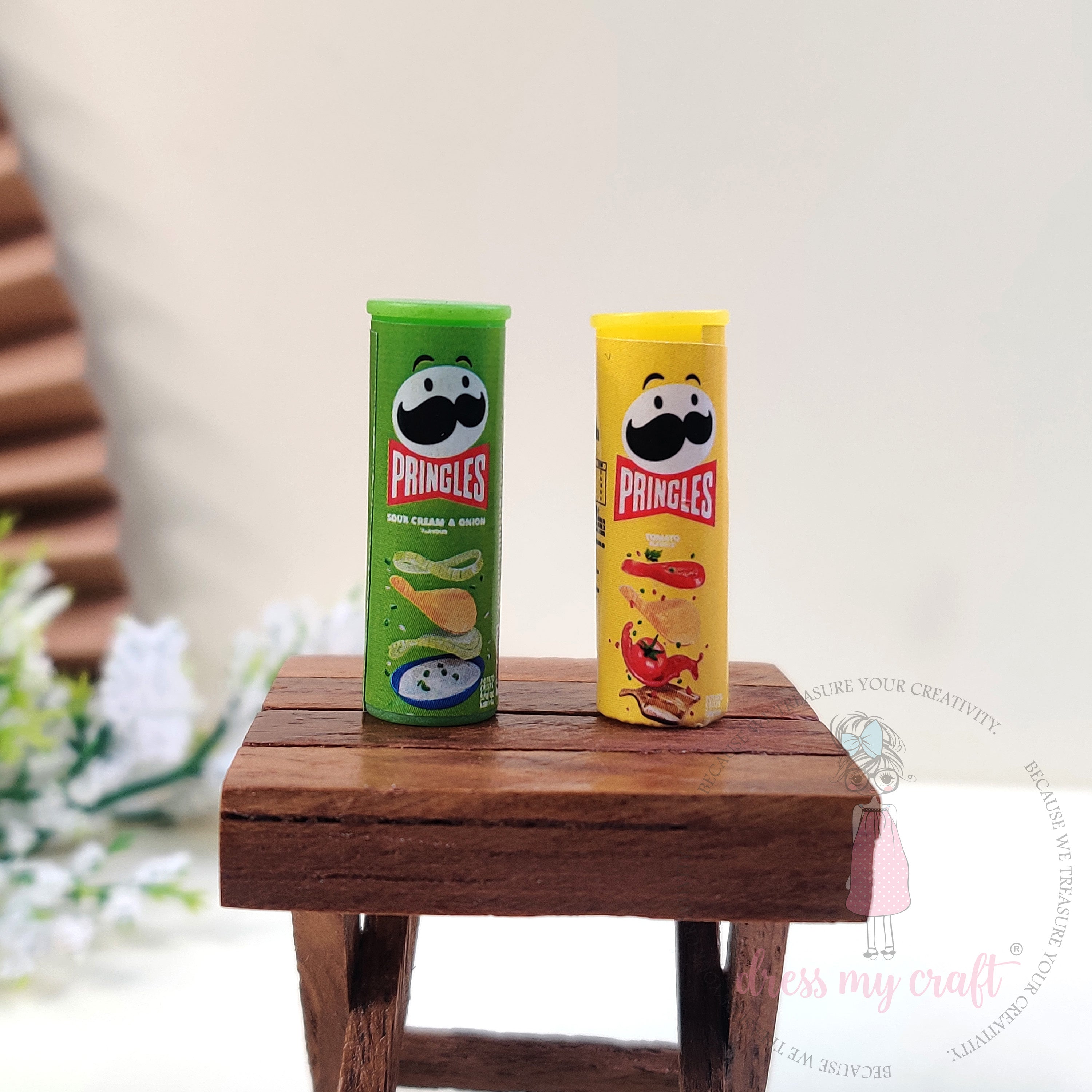 Miniature Pringles Box -Yellow & Green