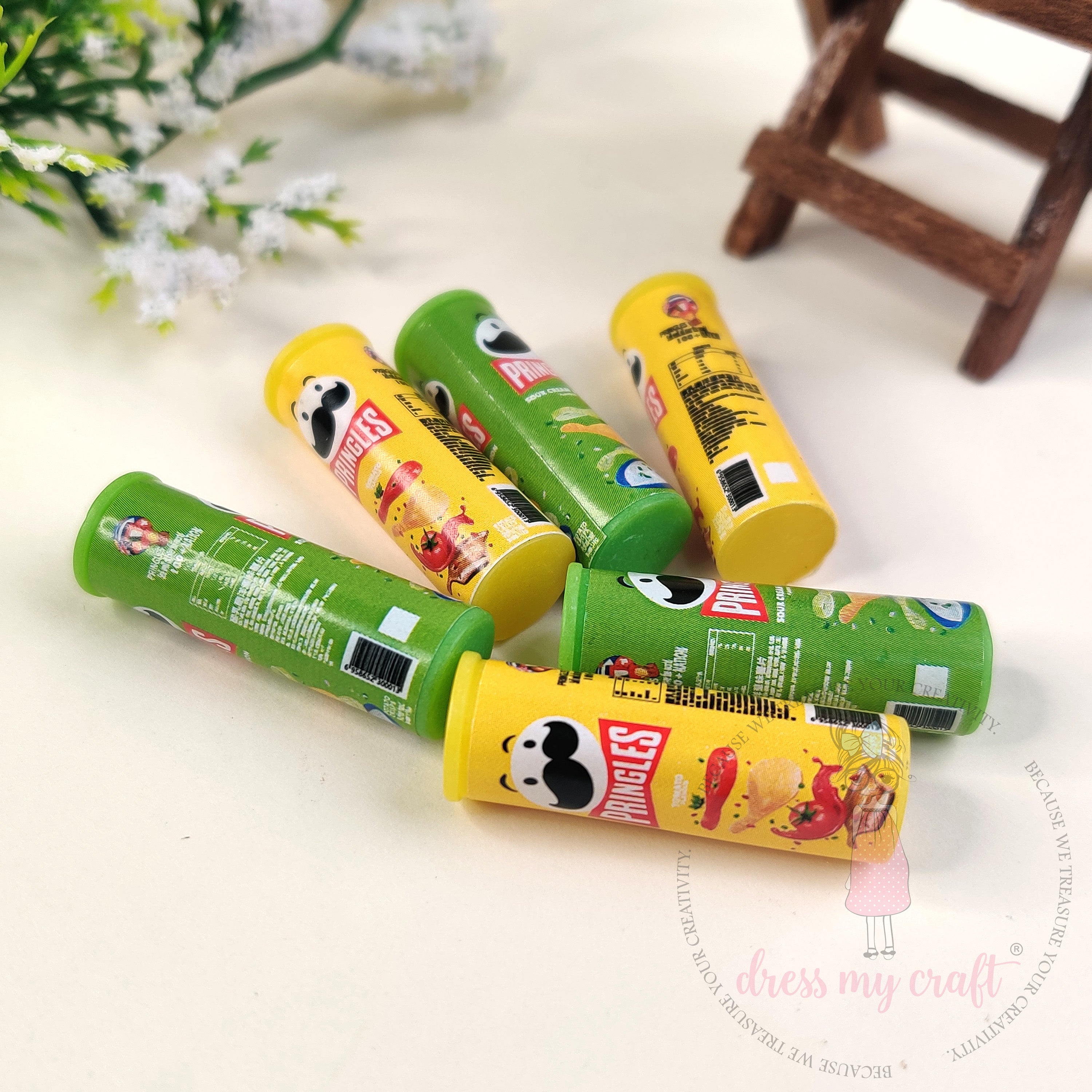 Miniature Pringles Box -Yellow & Green