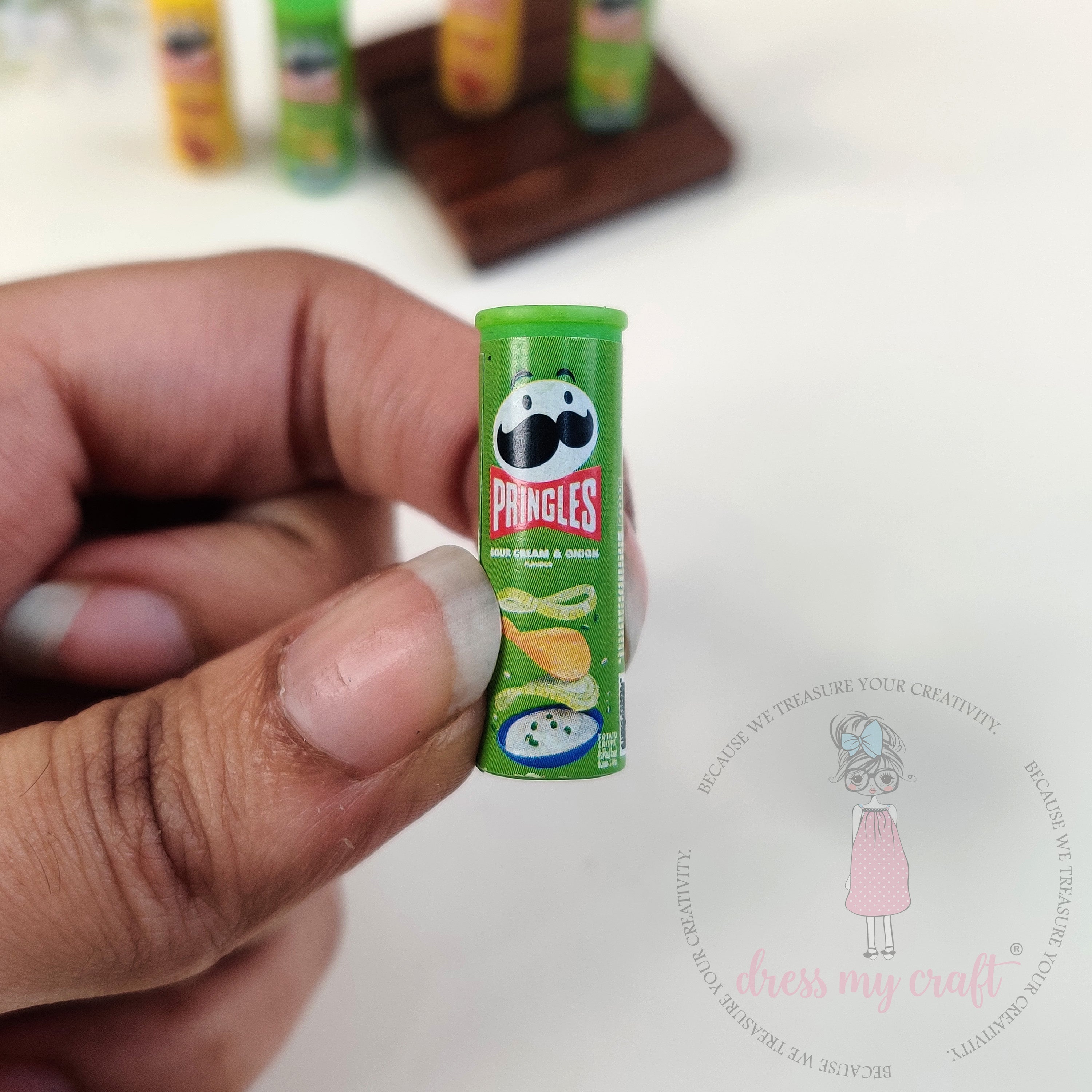 Miniature Pringles Box -Yellow & Green
