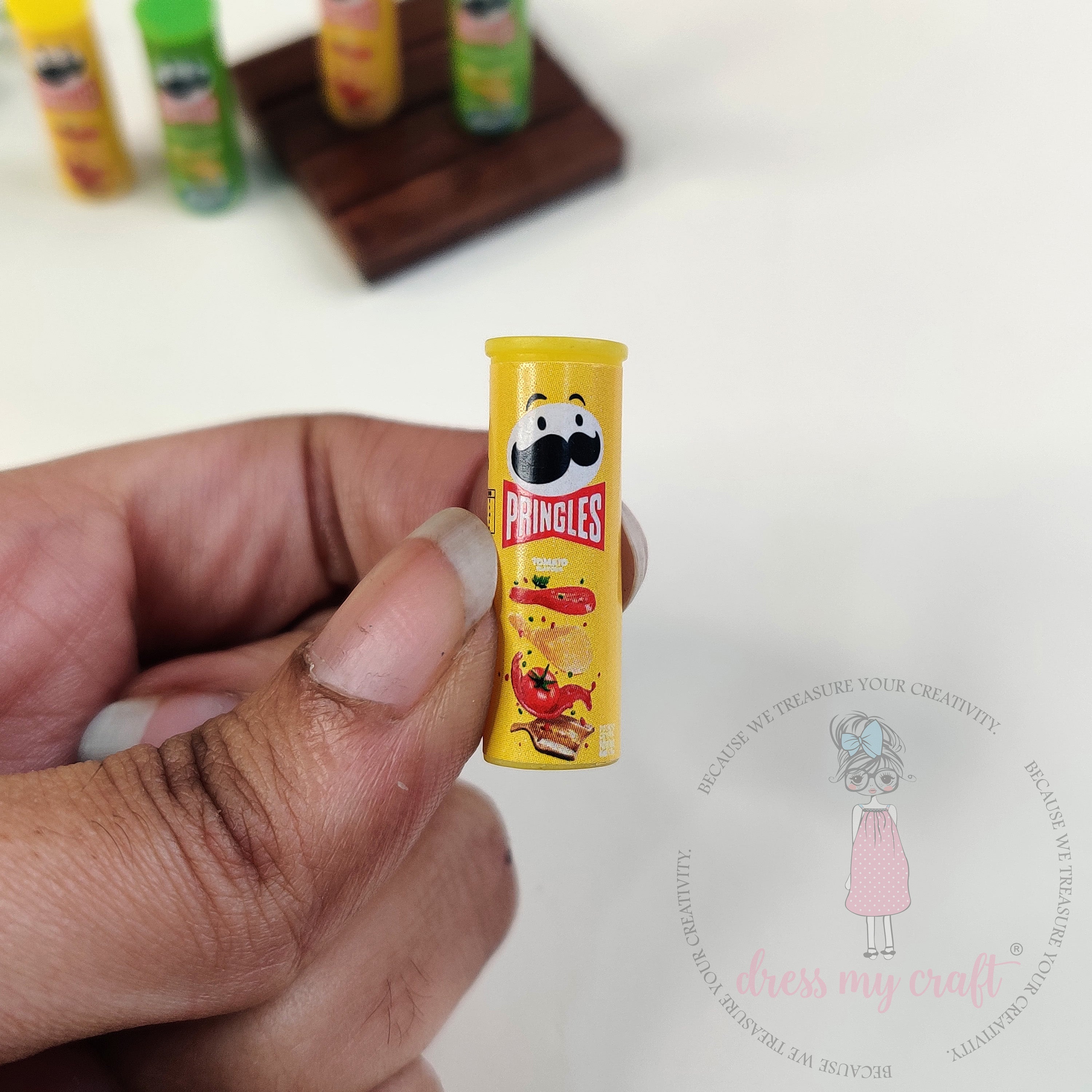 Miniature Pringles Box -Yellow & Green
