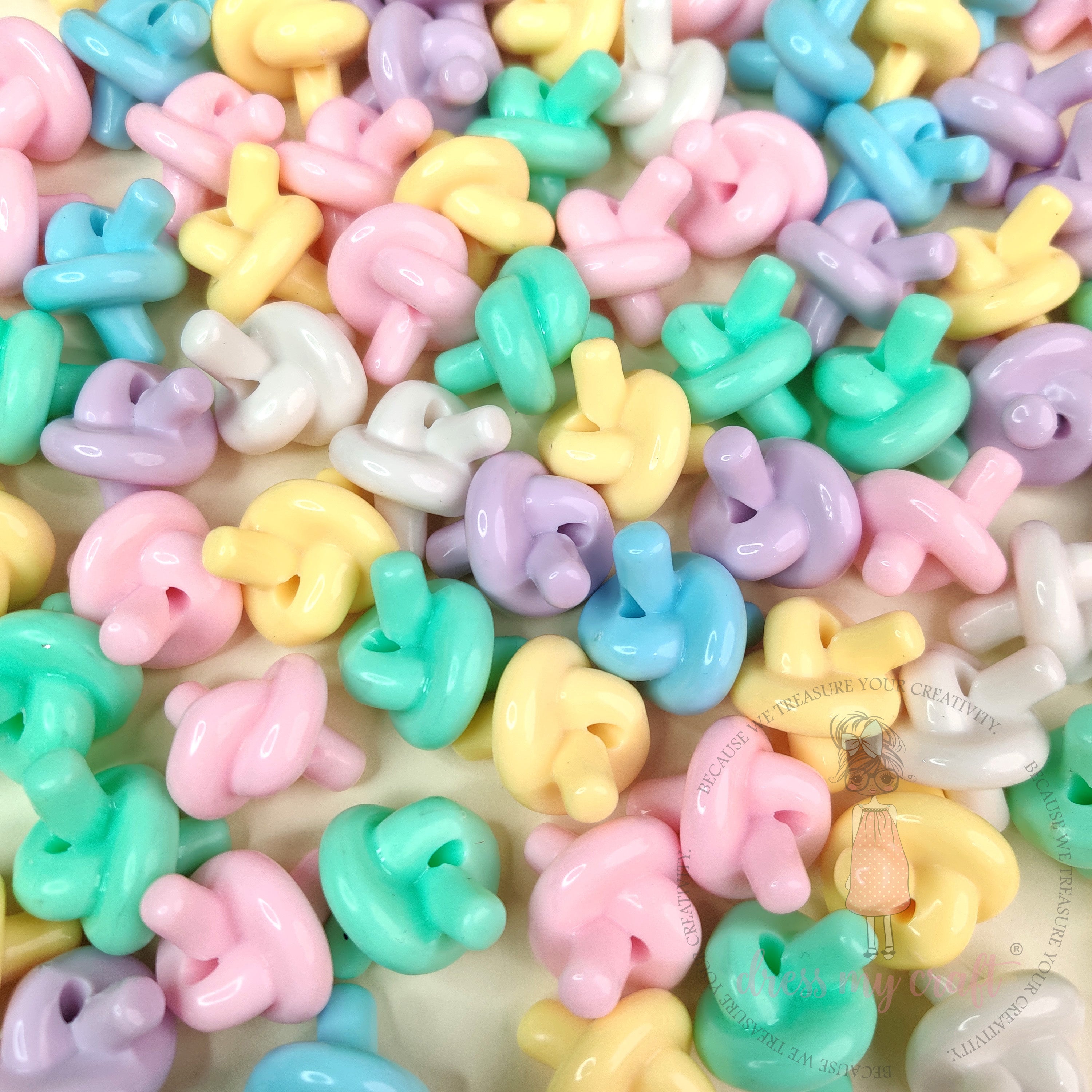 Pastel Twist Knot Beads – Big Size