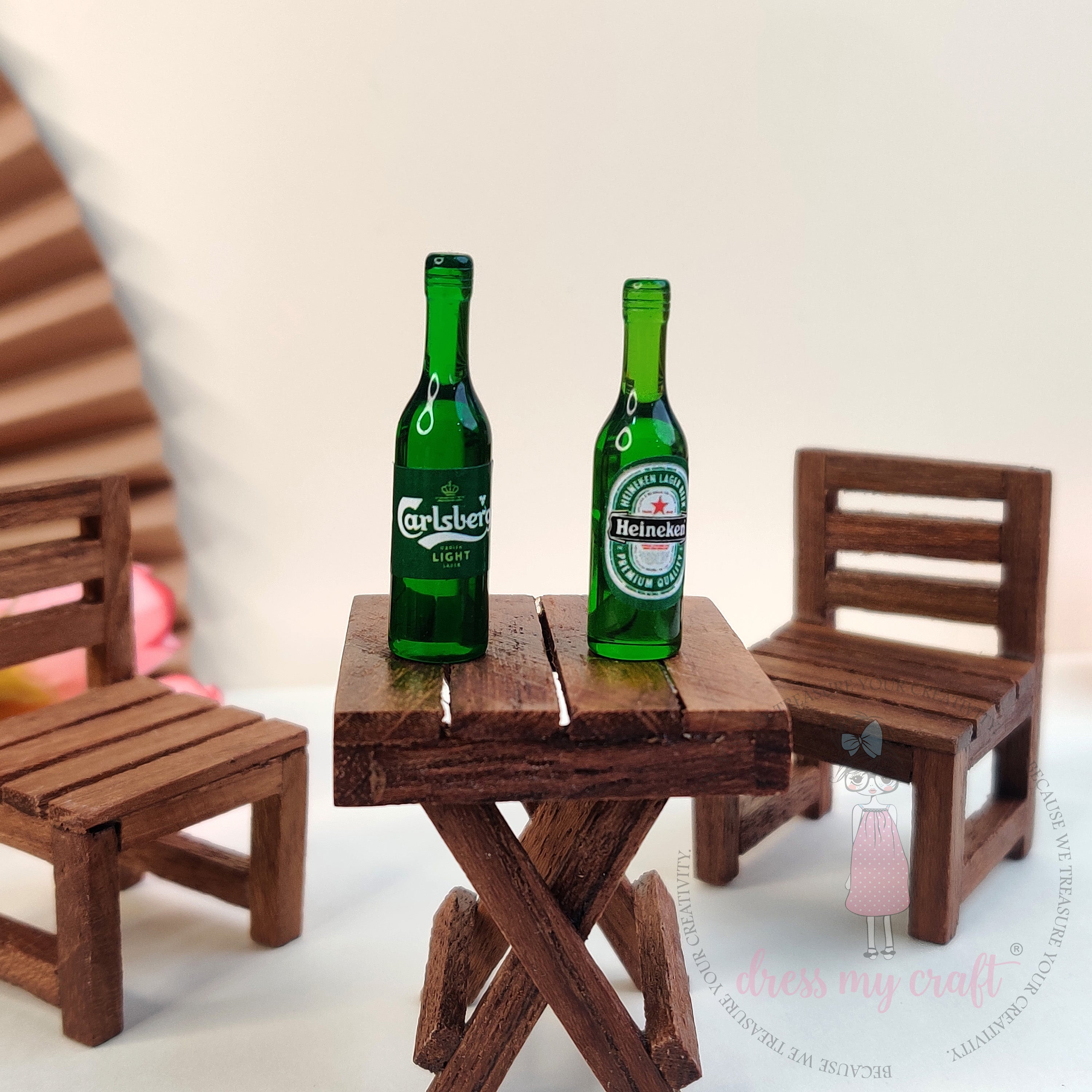 Miniature Green Beer Bottles