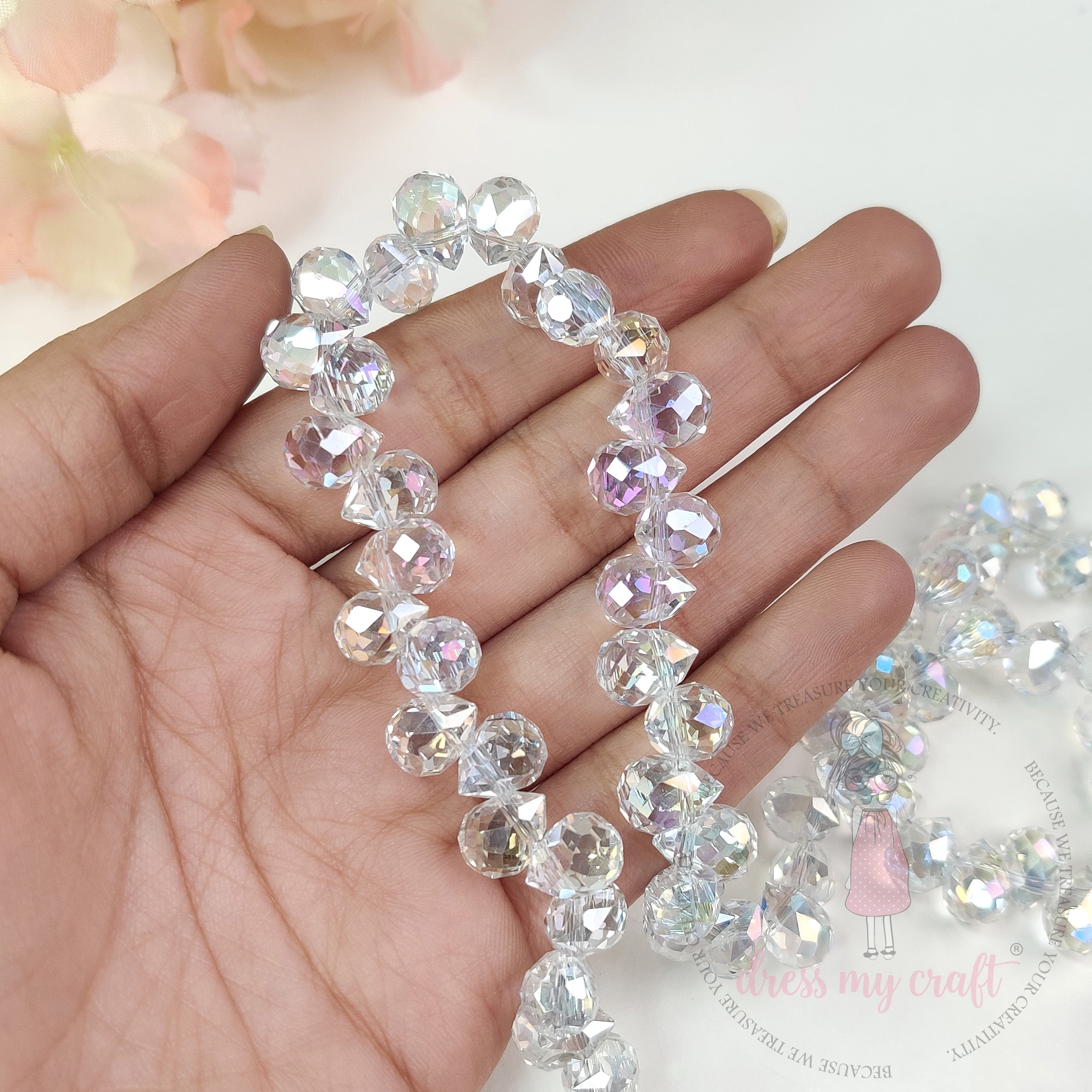 Crystal Clear Drop Beads