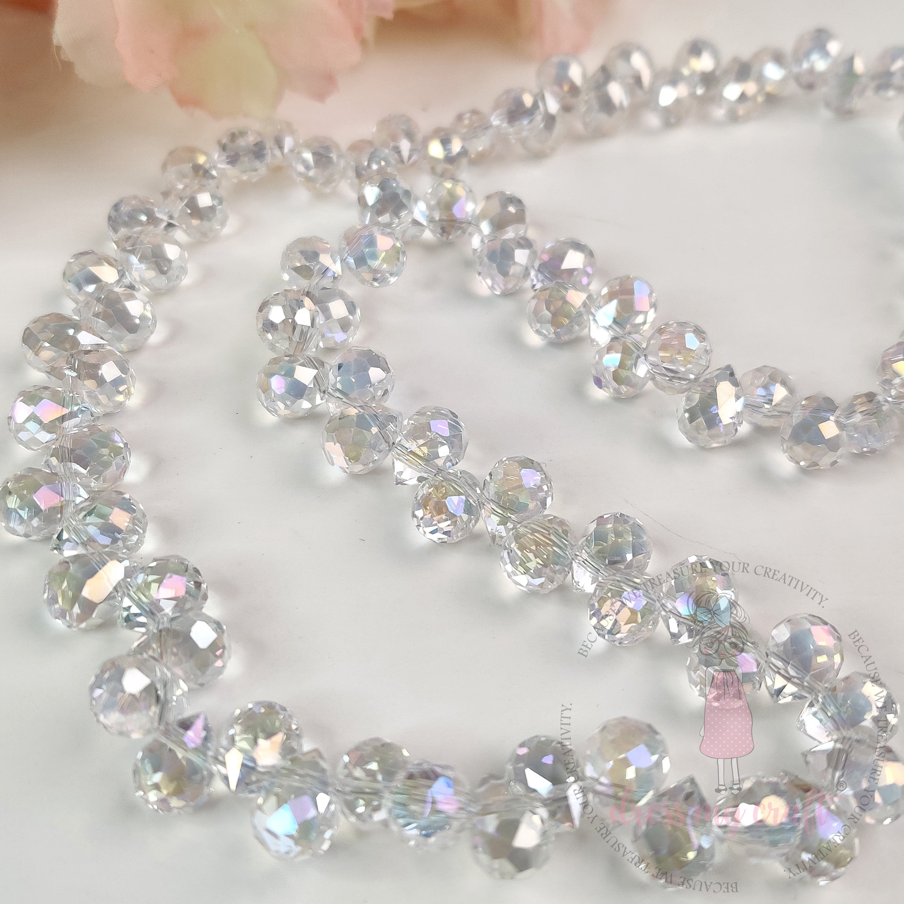Crystal Clear Drop Beads