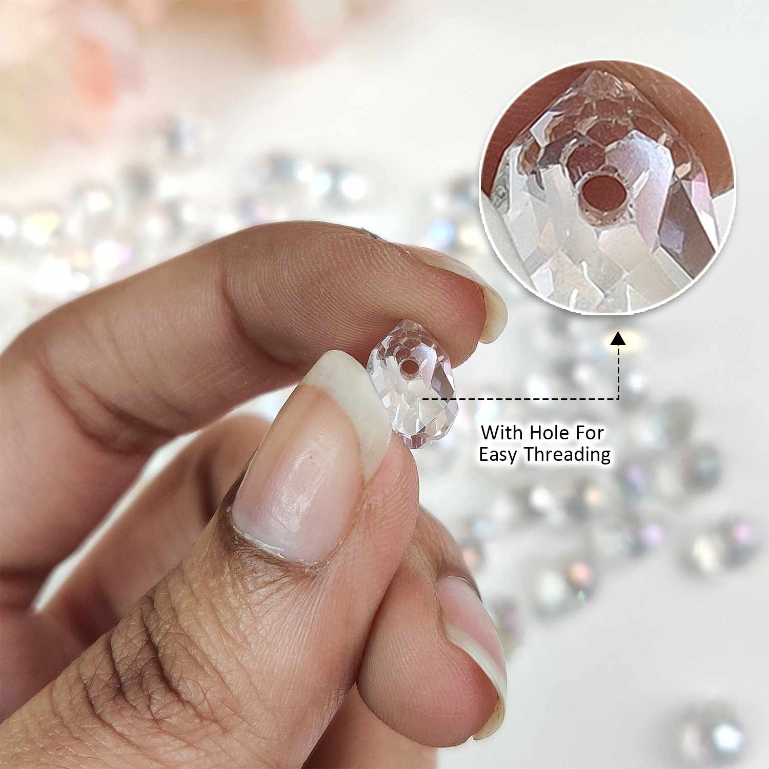 Crystal Clear Drop Beads
