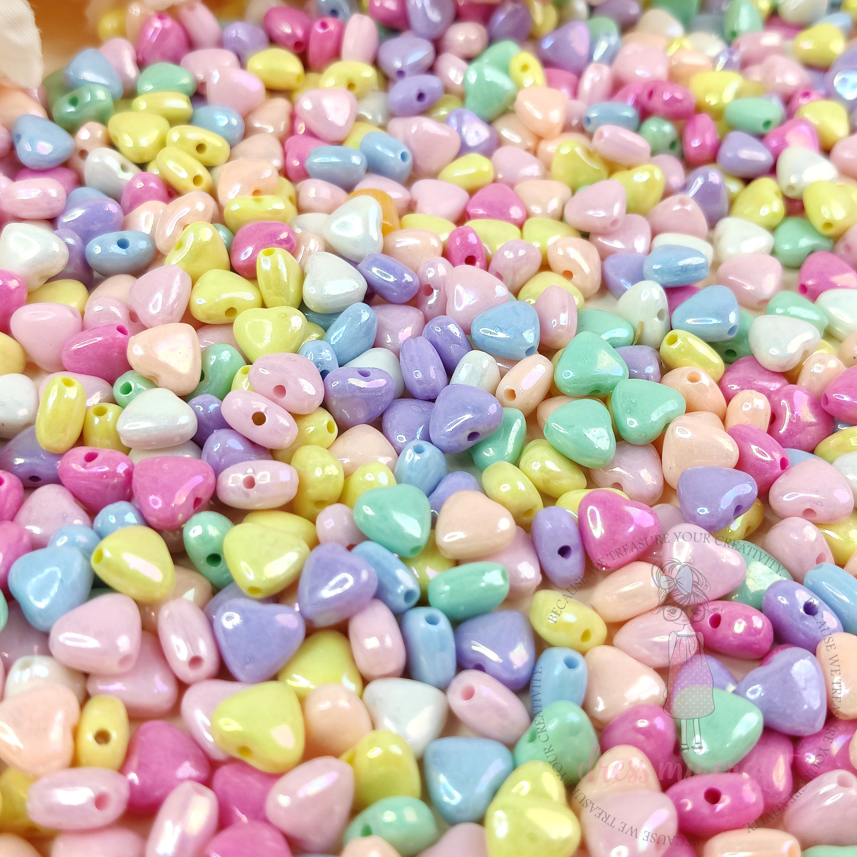 Sugar Bloom Heart Beads