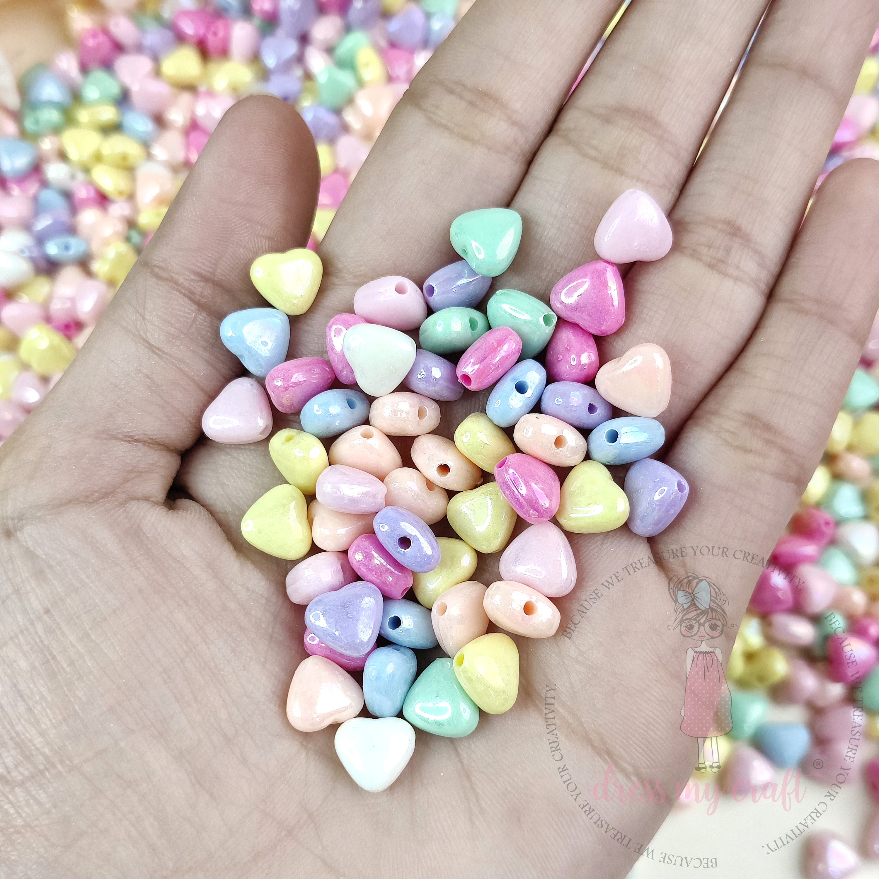 Sugar Bloom Heart Beads