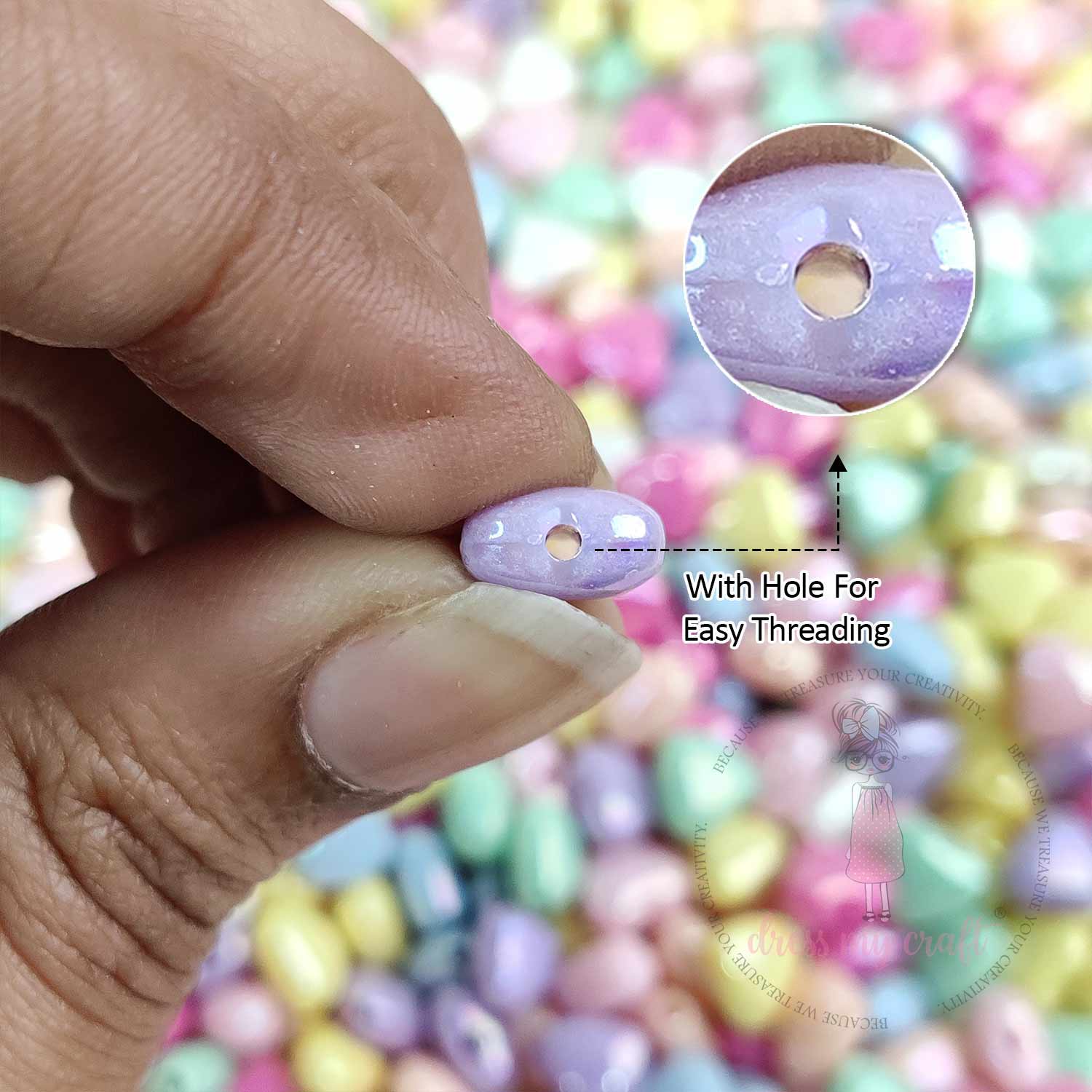 Sugar Bloom Heart Beads