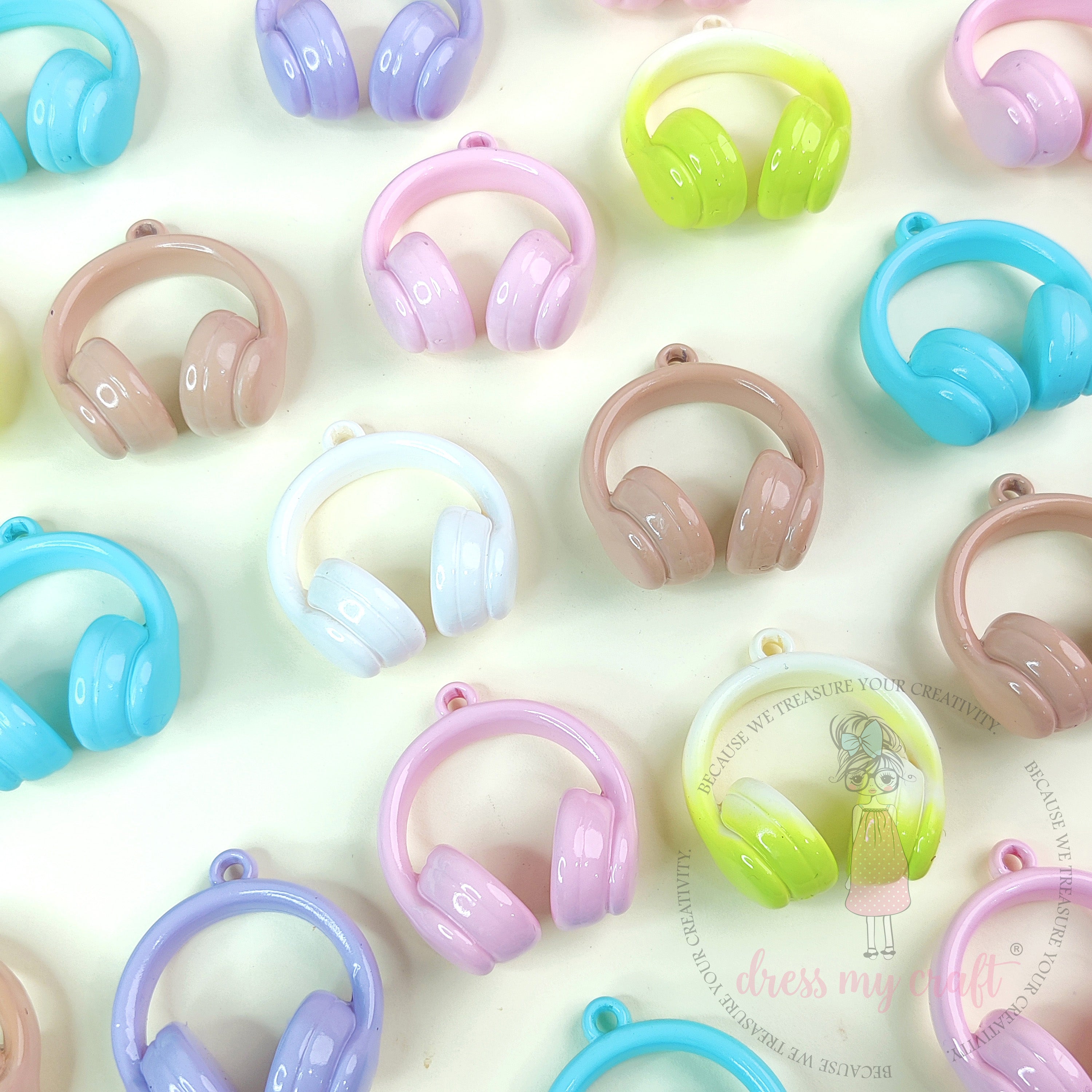 Pastel Headphone Charm with Hanging Loop