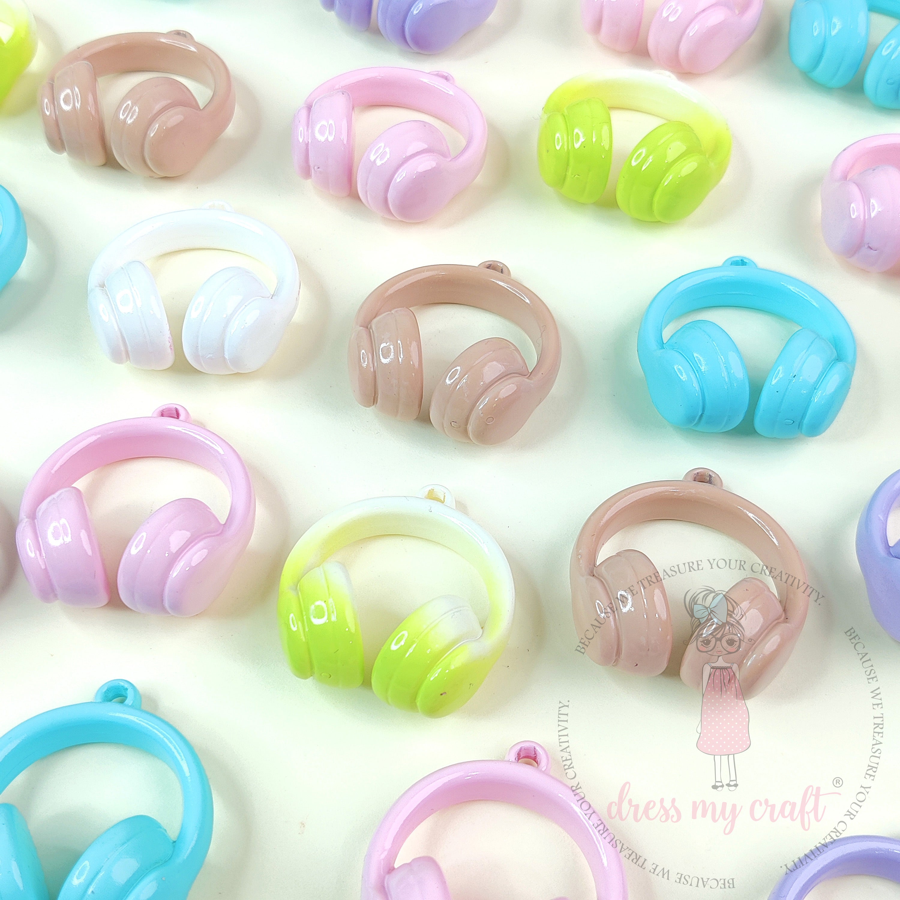 Pastel Headphone Charm with Hanging Loop