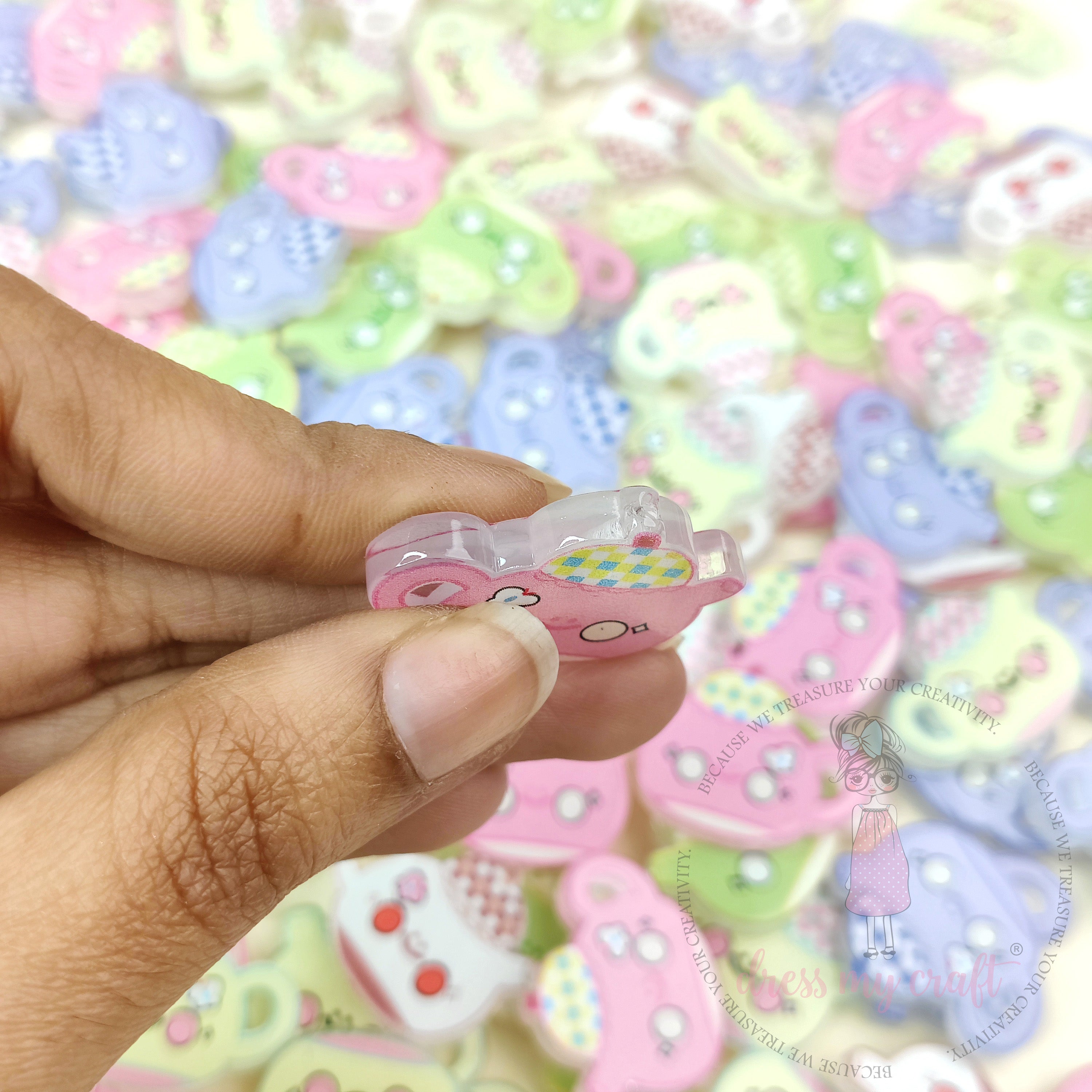 Kawaii Acrylic Teapot Beads