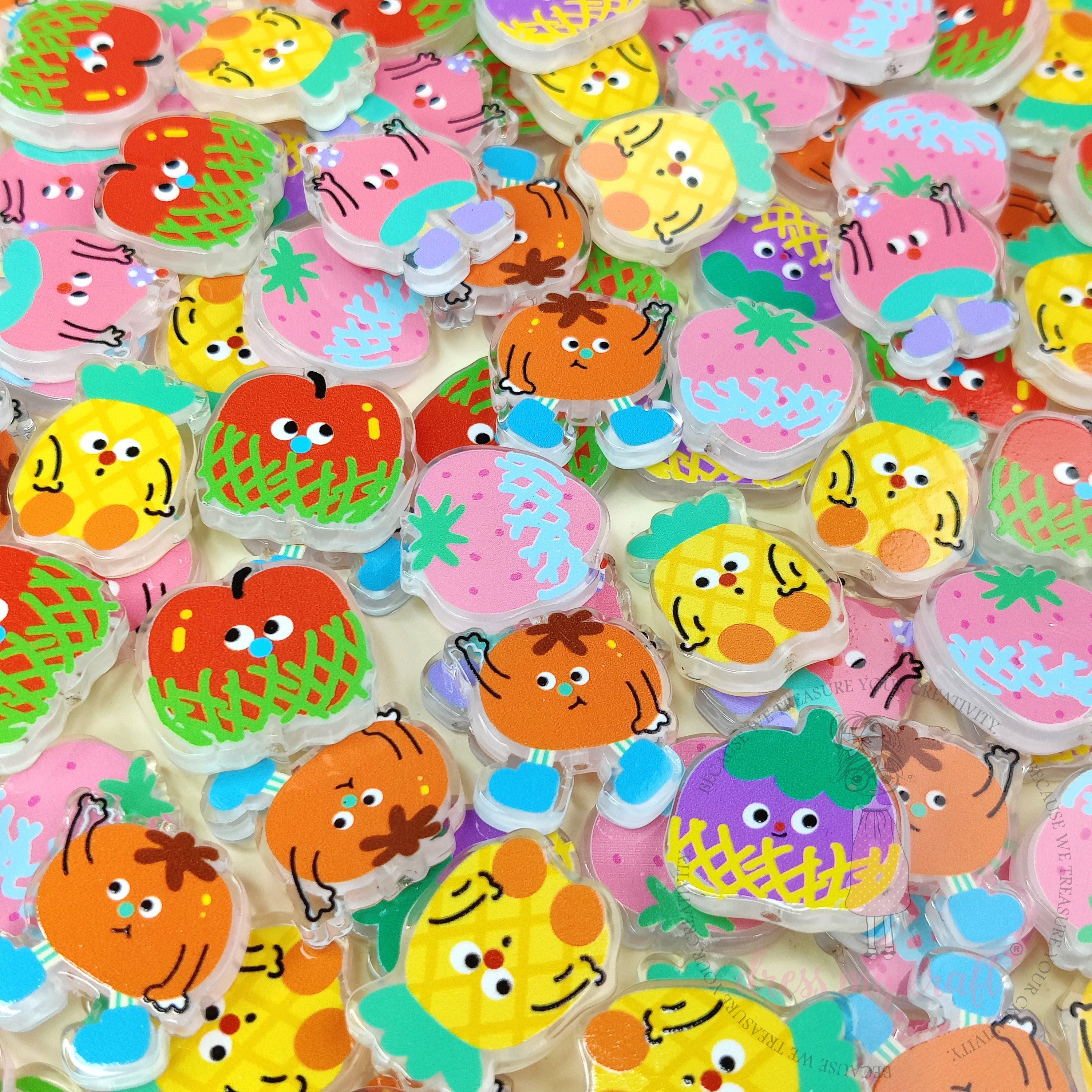 Kawaii Fruit Acrylic Beads