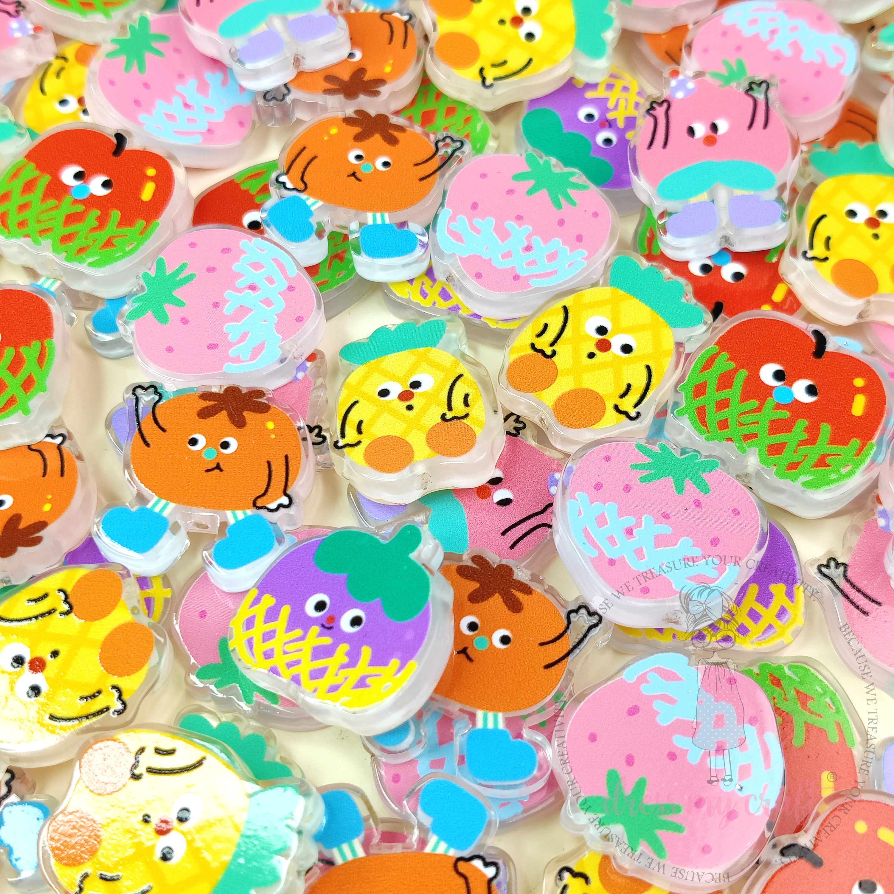 Kawaii Fruit Acrylic Beads