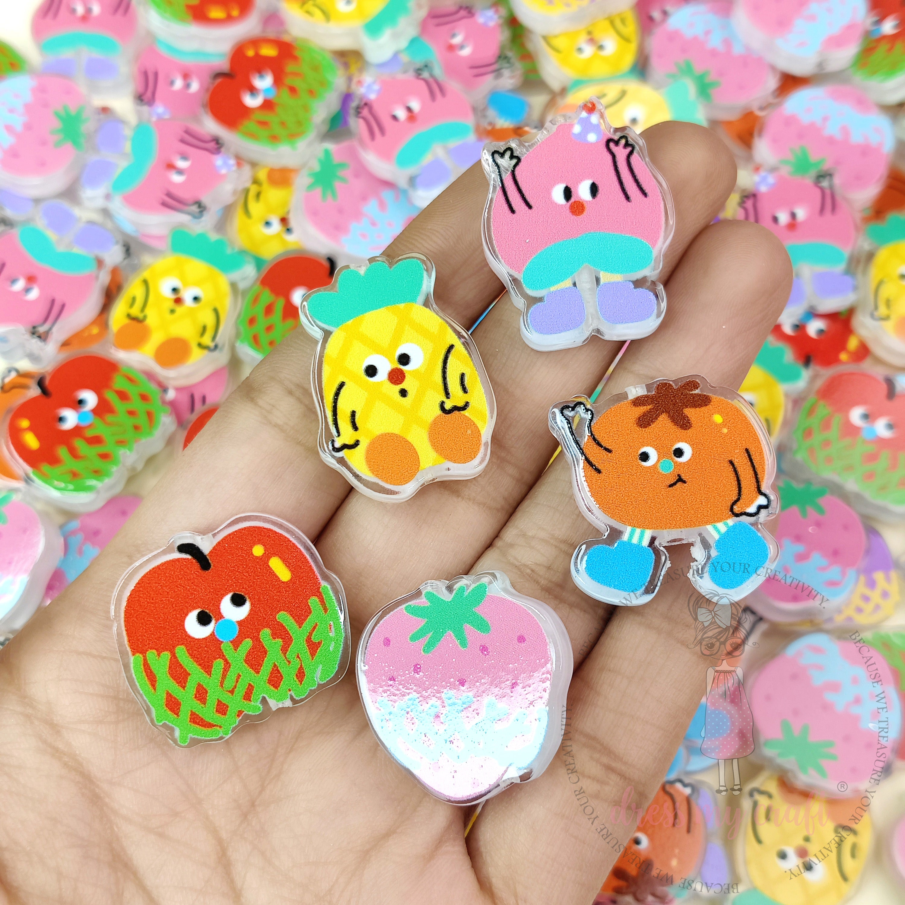 Kawaii Fruit Acrylic Beads
