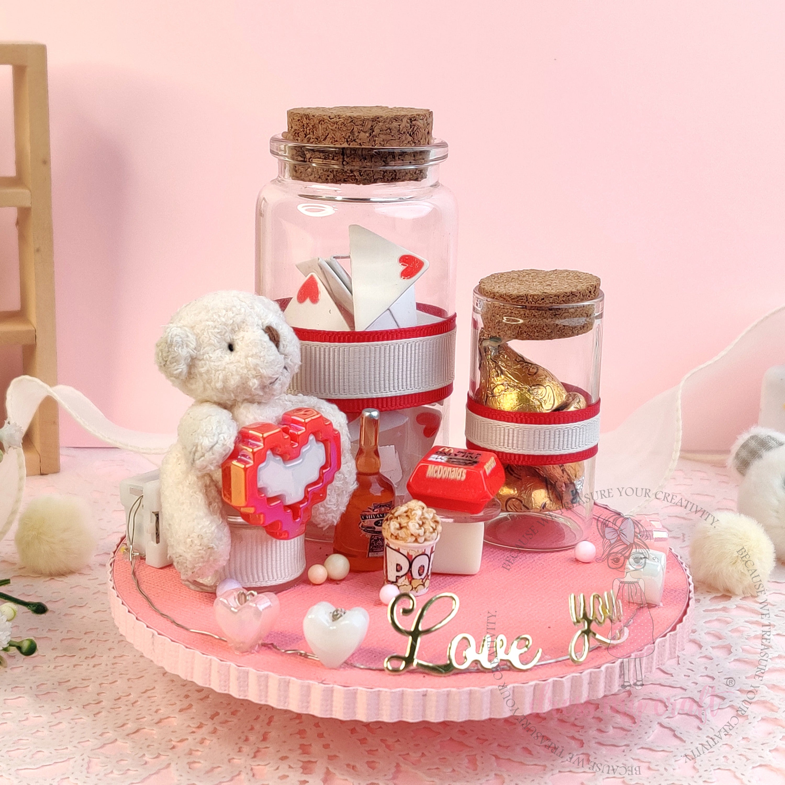 Love Message Platter With Lights