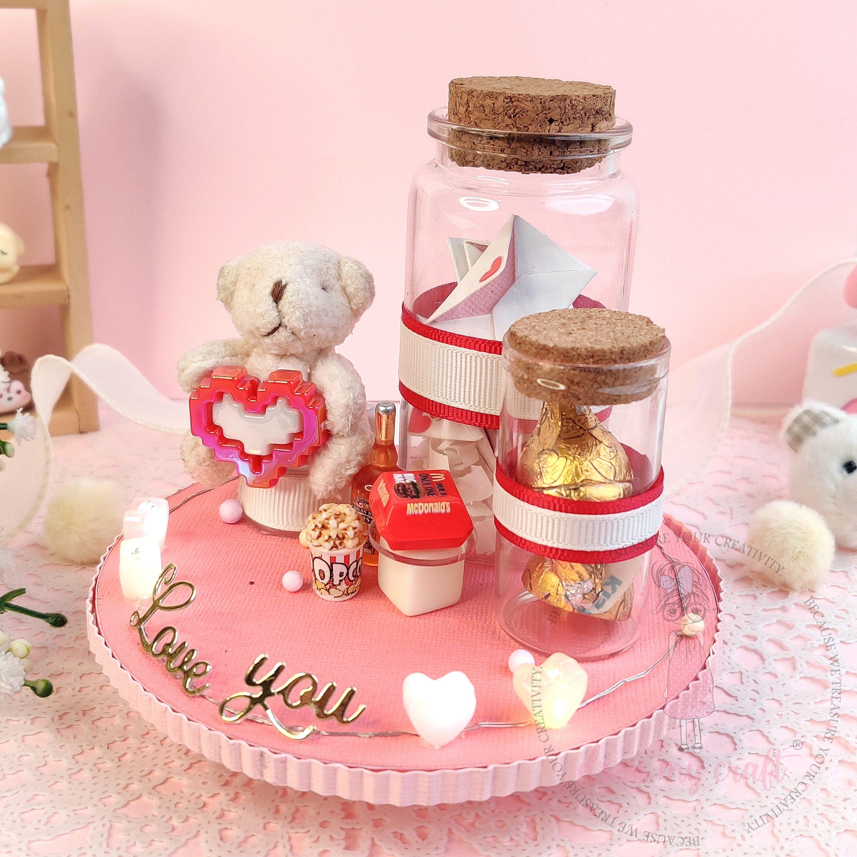 Love Message Platter With Lights
