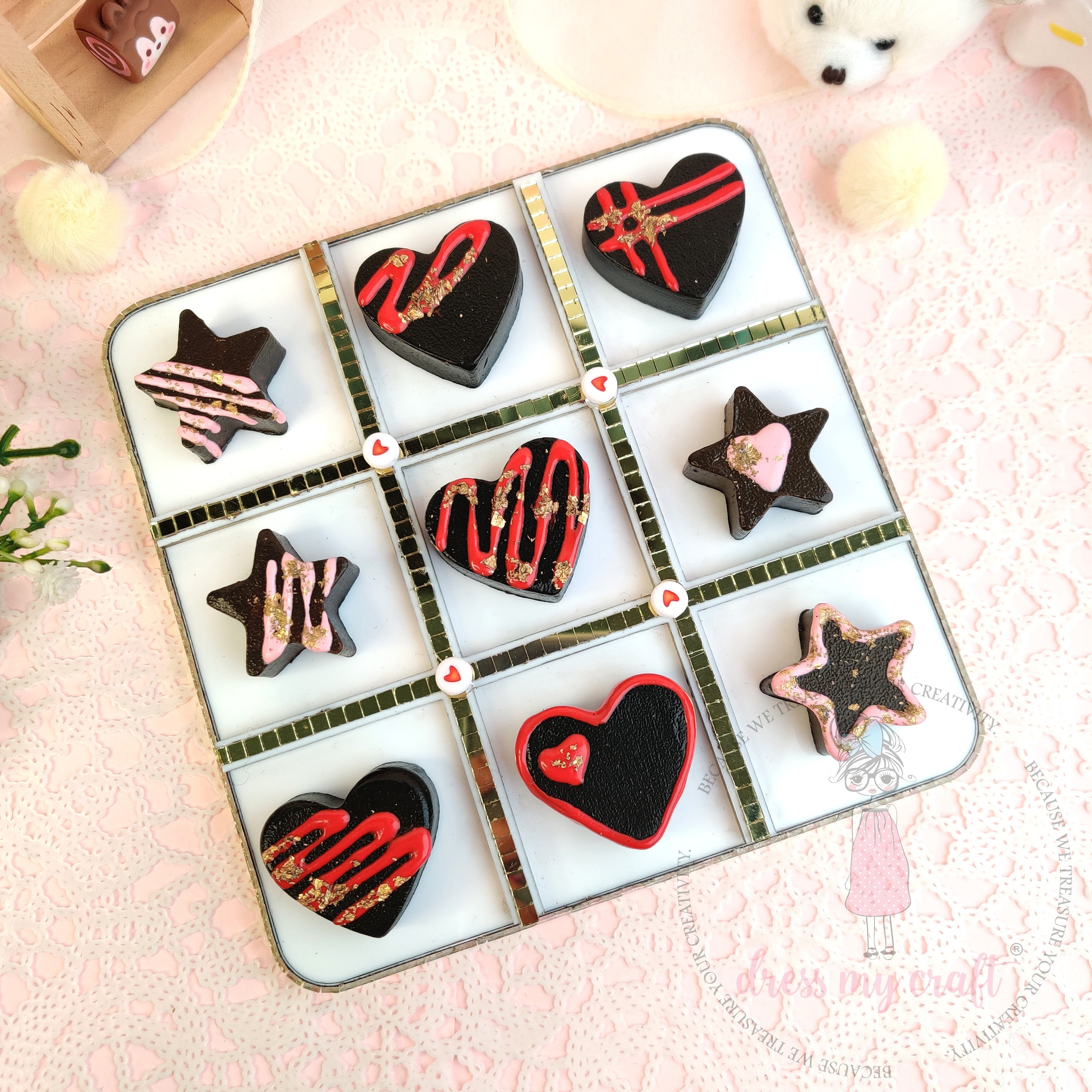 Magnetic Chocolate Tic-Tac-Toe